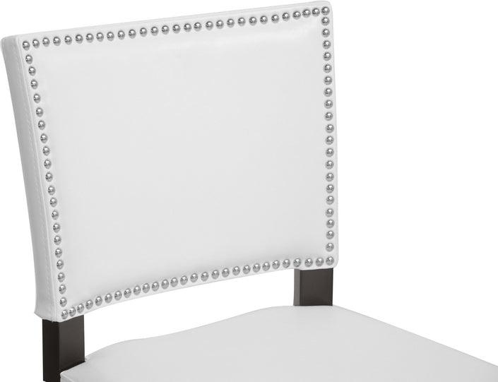 Wholesale Interiors Barstools - Aries White Modern Bar Stool with Nail Head Trim (Set of 2)