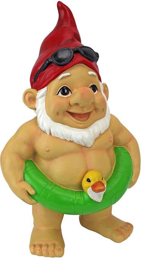 Design Toscano Gnomes - Pool Party Pete Naked Gnome Statue
