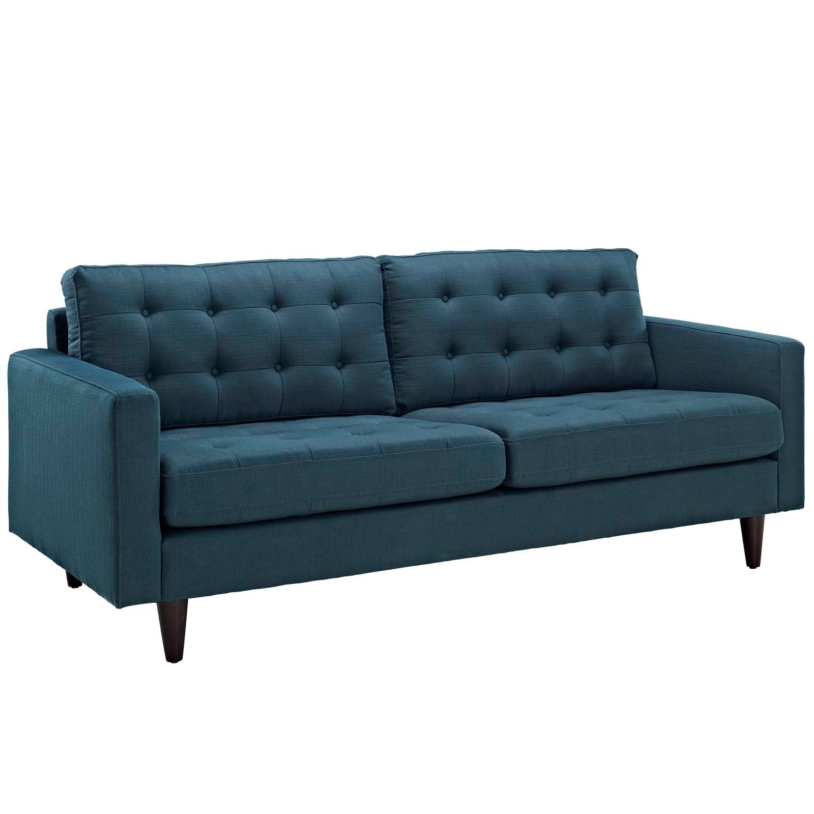 Modway Sofas & Couches - Empress Upholstered Fabric Sofa Azure