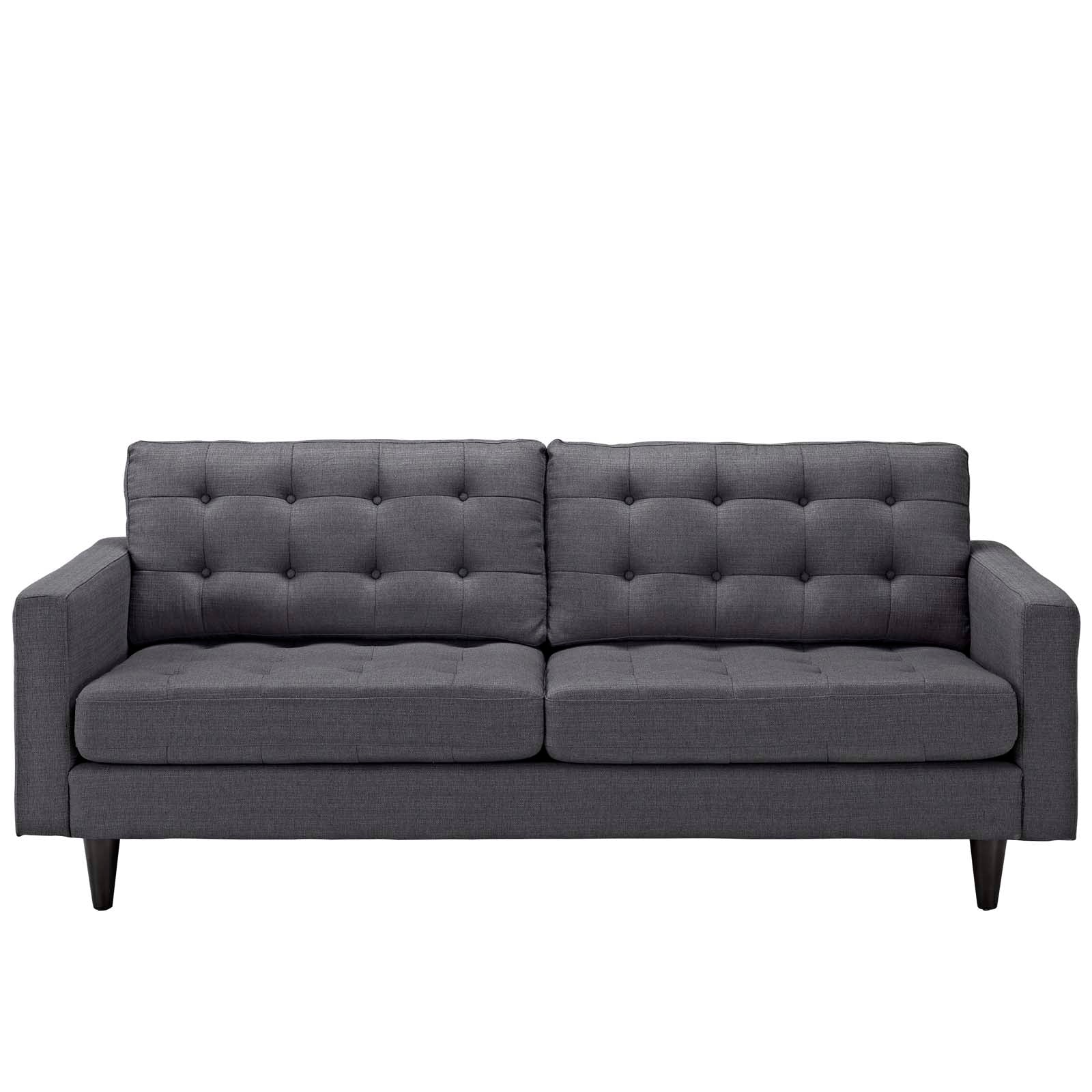 Modway Sofas & Couches - Empress Upholstered Fabric Sofa Gray