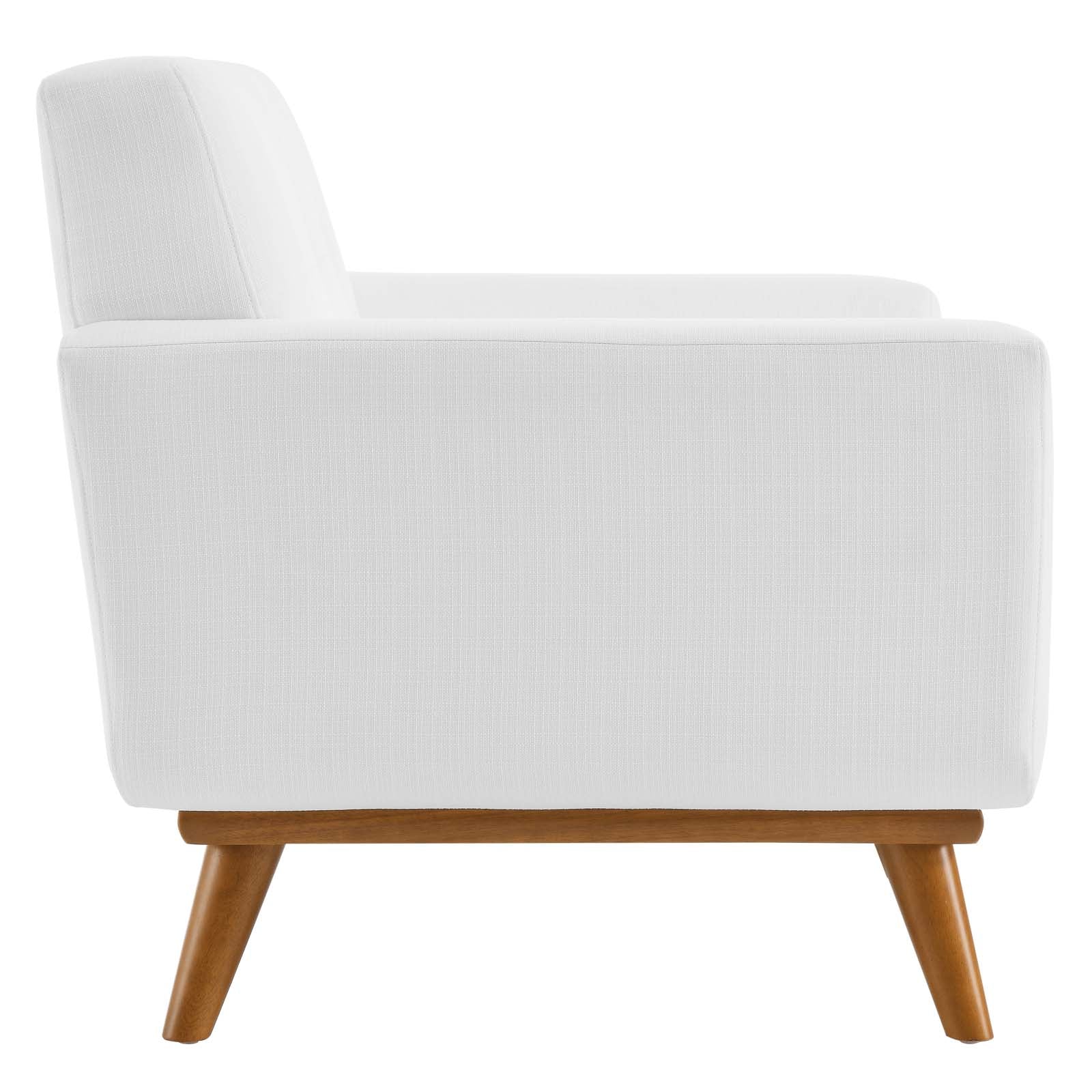 Modway Accent Chairs - Engage Upholstered Fabric Armchair White