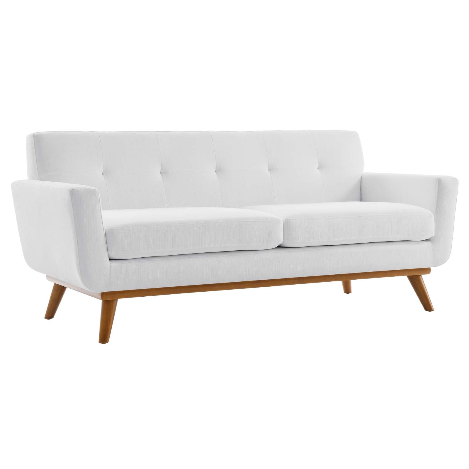 Modway Loveseats - Engage Upholstered Fabric Loveseat White