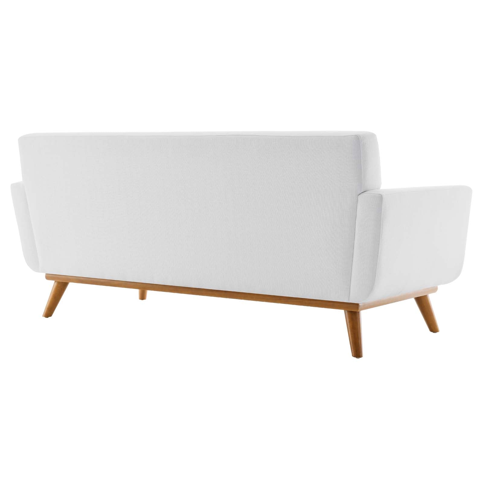 Modway Loveseats - Engage Upholstered Fabric Loveseat White