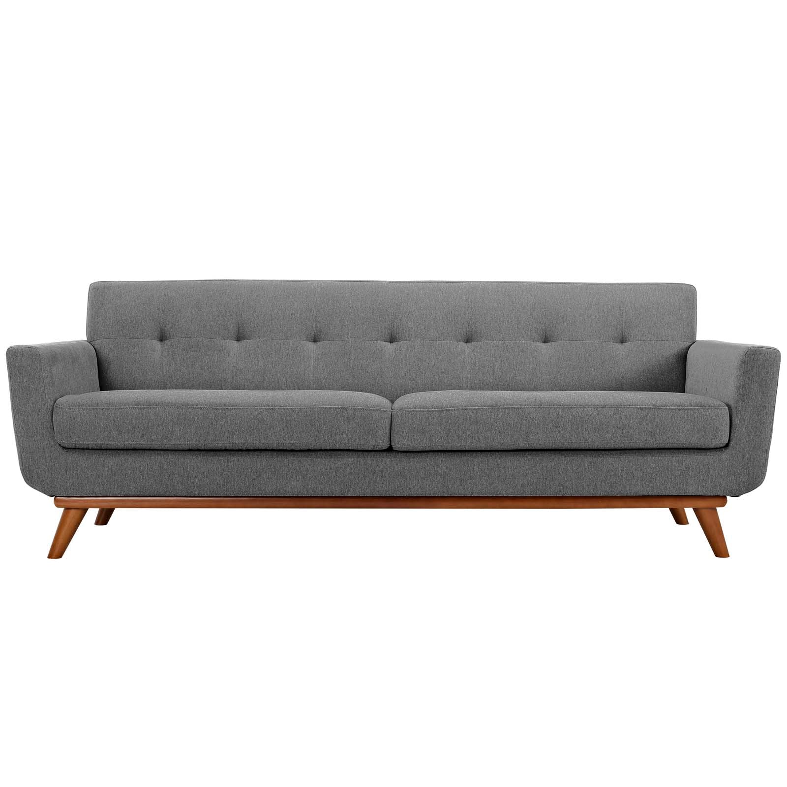 Modway Sofas & Couches - Engage Upholstered Fabric Sofa Expectation Gray