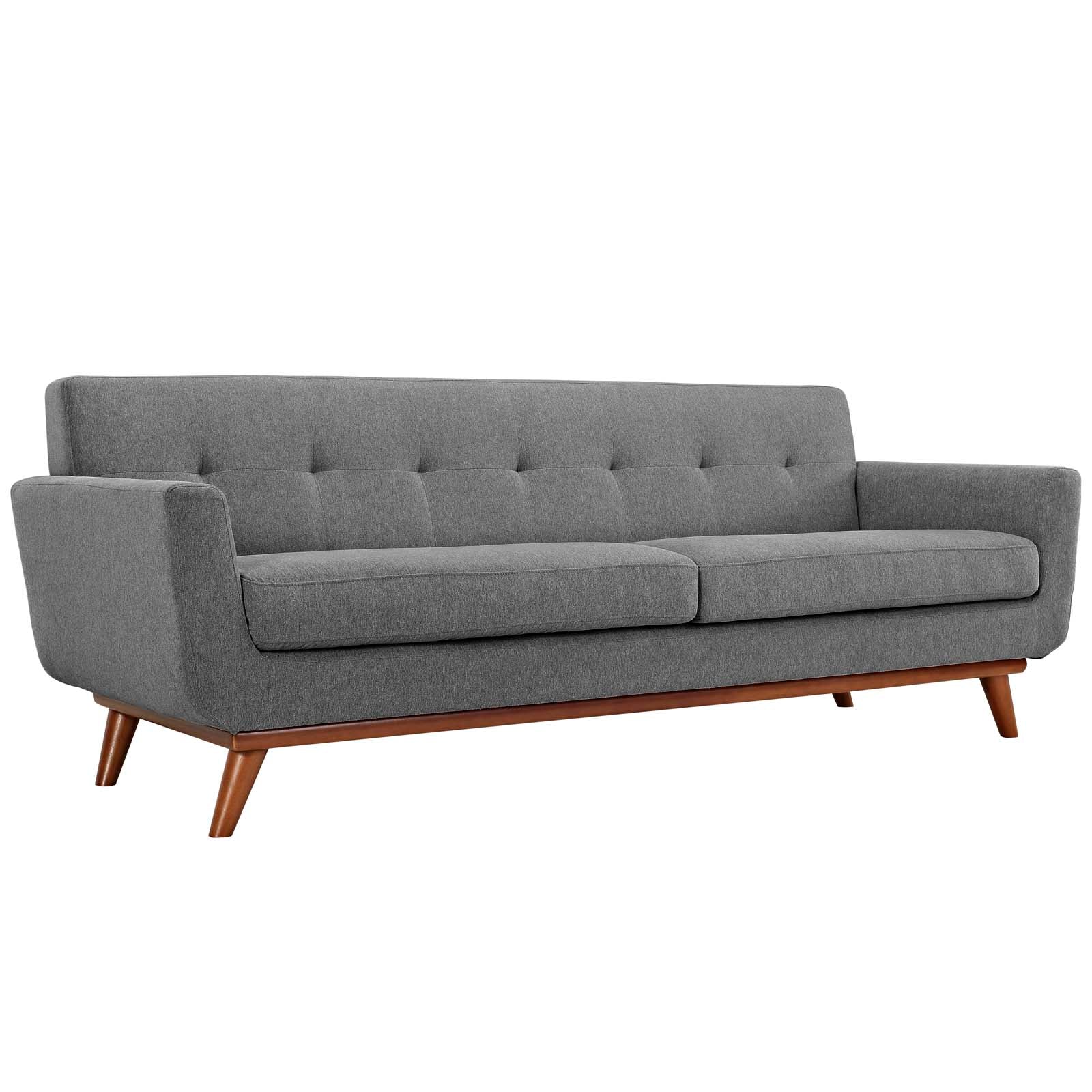 Modway Sofas & Couches - Engage Upholstered Fabric Sofa Expectation Gray