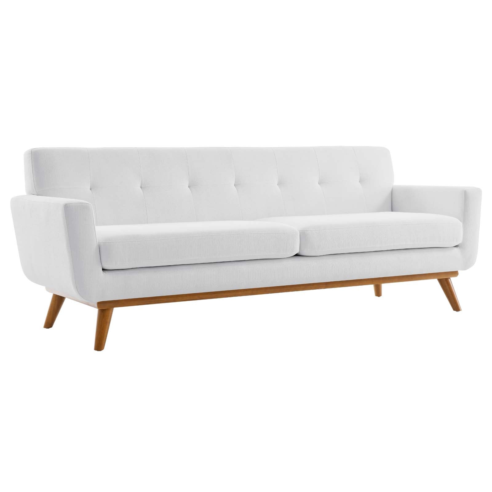 Modway Sofas & Couches - Engage Upholstered Fabric Sofa White