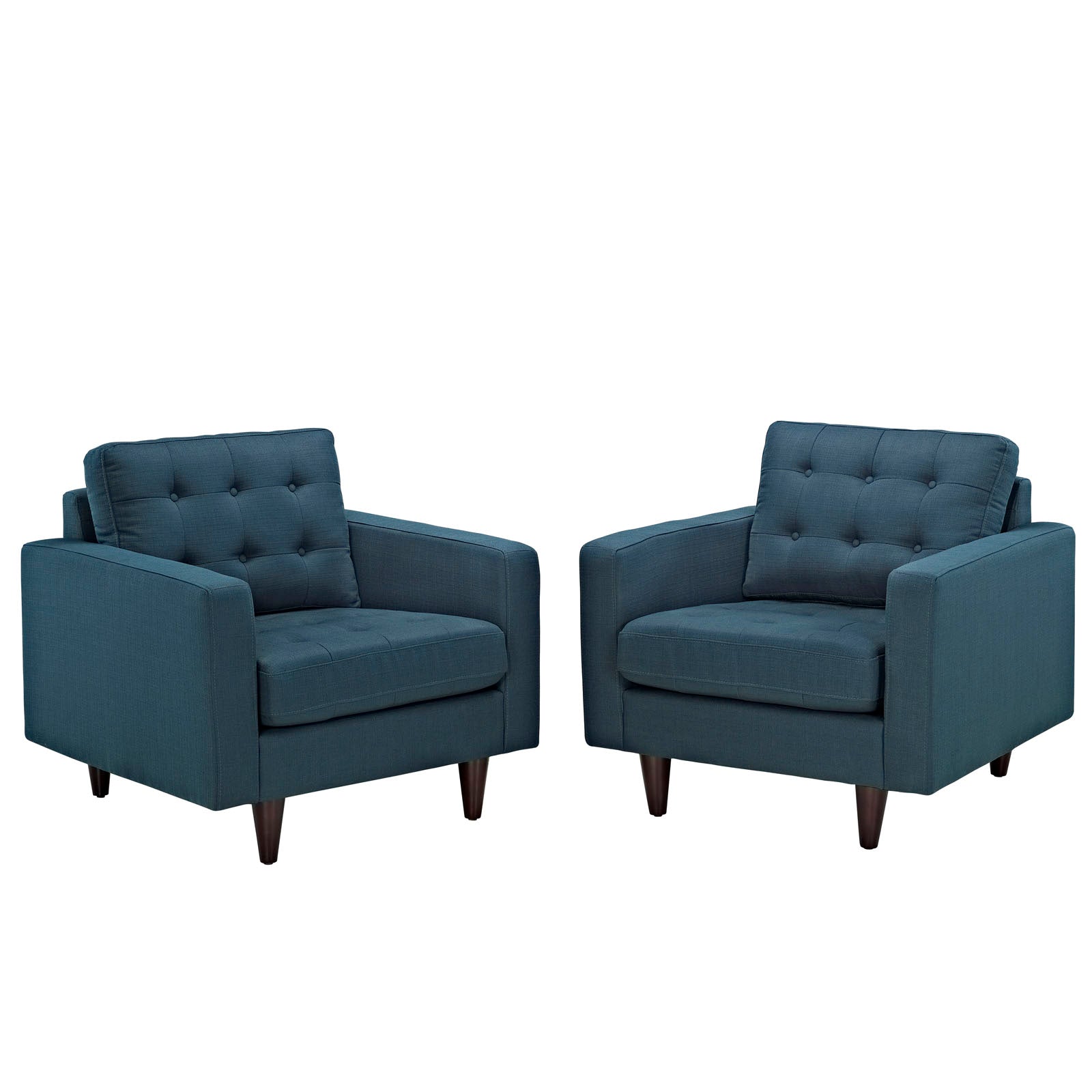 Modway Living Room Sets - Empress Armchair Upholstered Fabric ( Set of 2 ) Azure