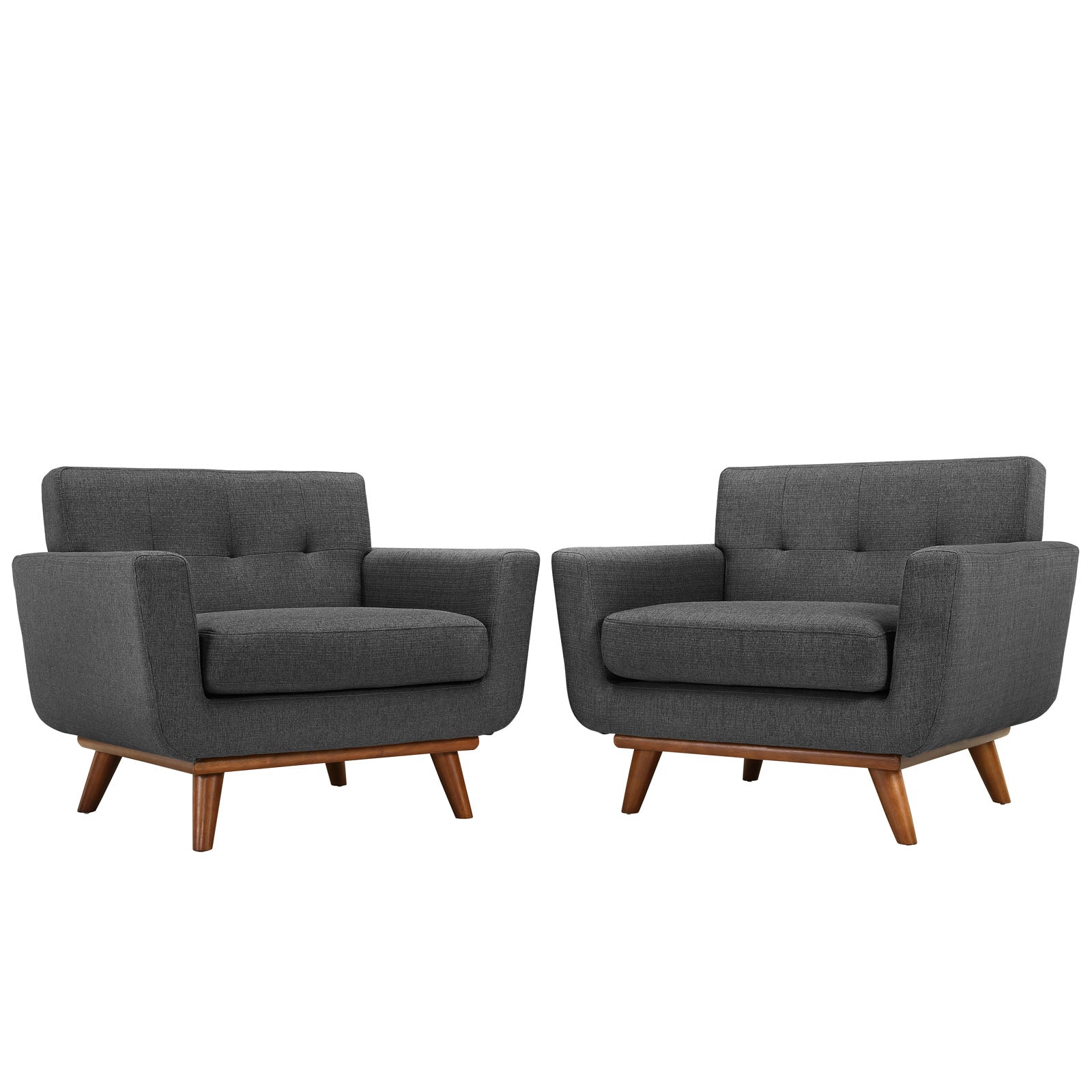 Modway Living Room Sets - Engage Armchair Wood ( Set of 2 ) Gray