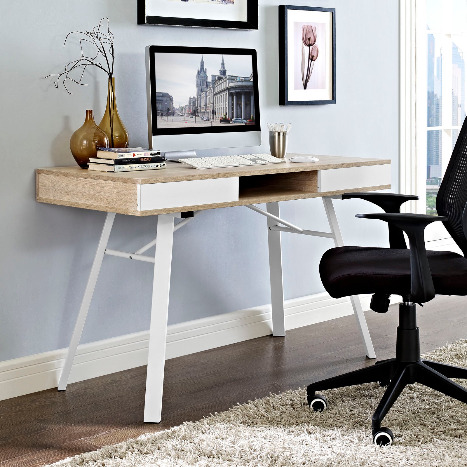 Modway Desks - Stir Home Office Desk Oak