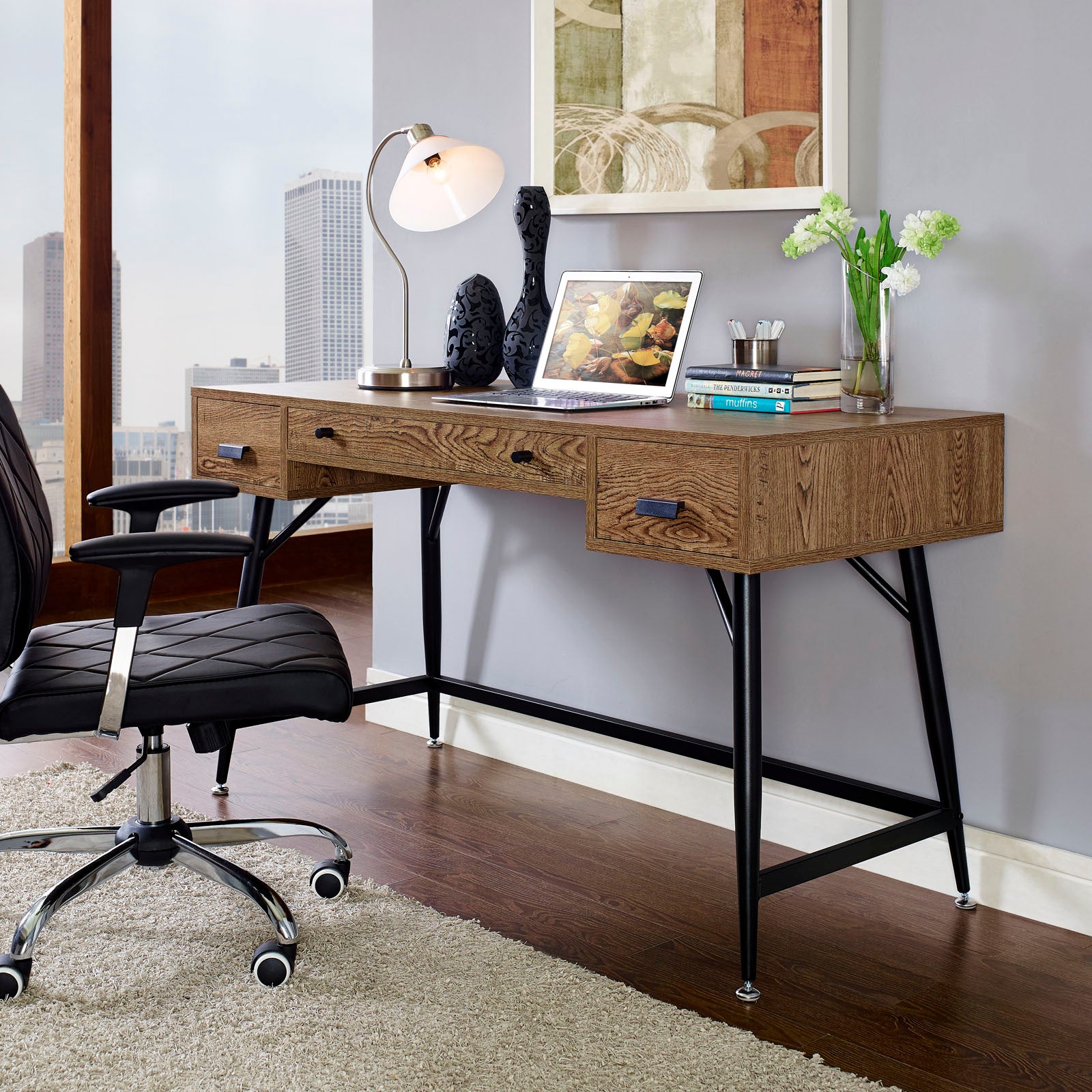 Modway Desks - Surplus Office Desk Walnut