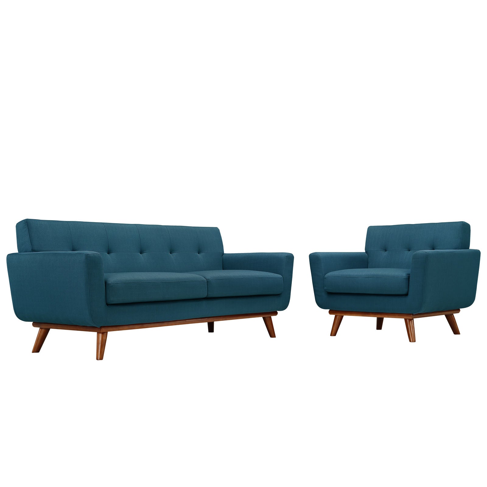 Modway Living Room Sets - Engage Armchair and Loveseat Set of 2 Azure
