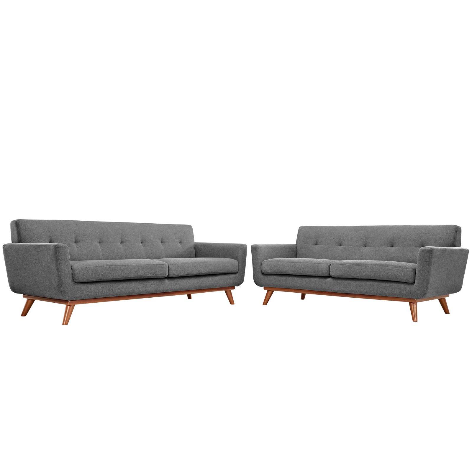Modway Sofas & Couches - Engage Loveseat and Sofa (Set of 2) Expectation Gray