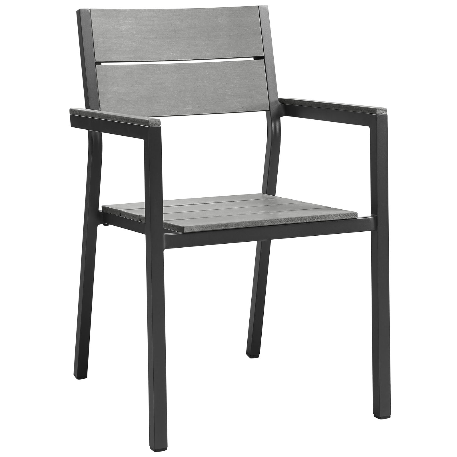 Modway Outdoor Chairs - Maine Dining Chair Dark Brown & Gray
