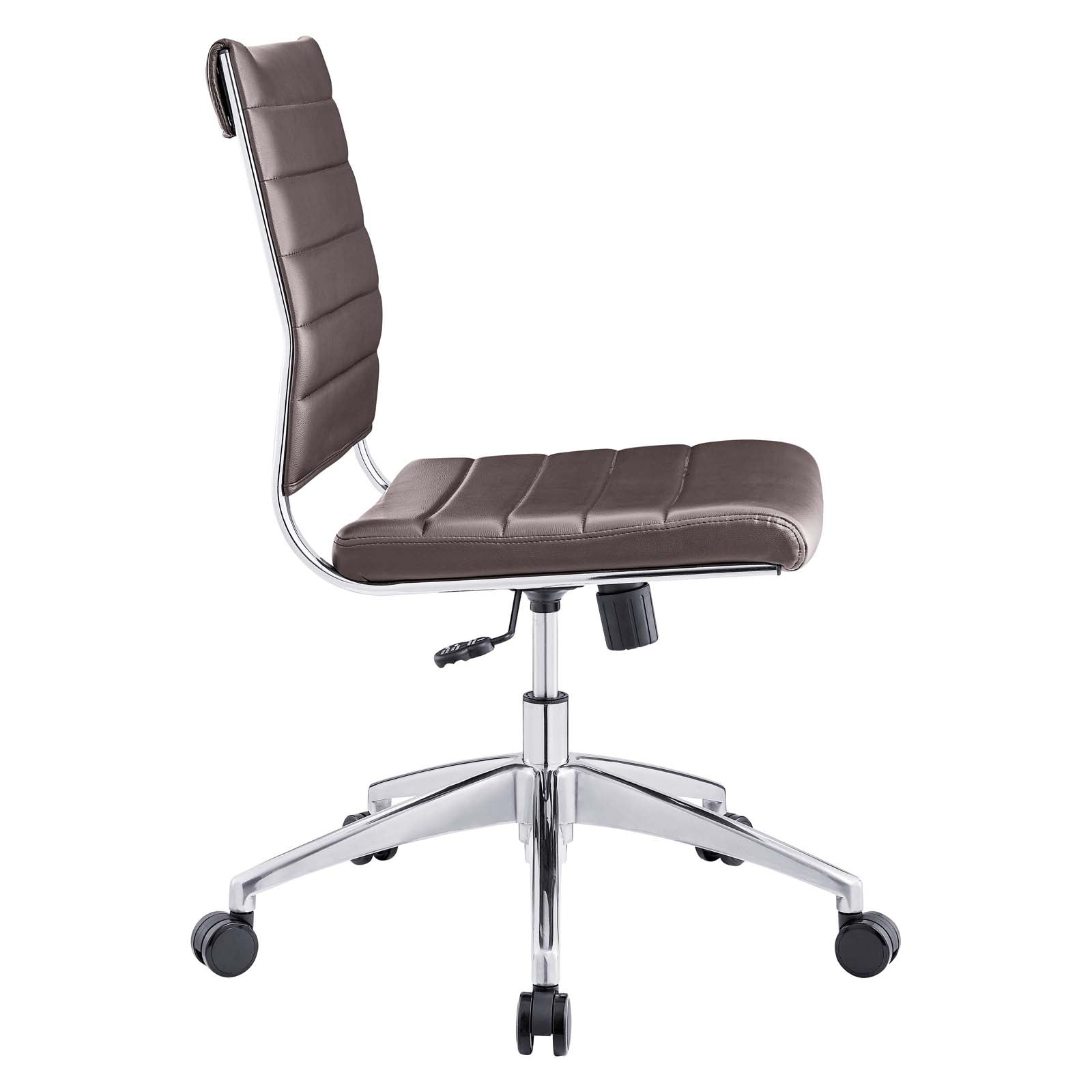 Modway Task Chairs - Jive Armless Mid Back Office Chair Brown