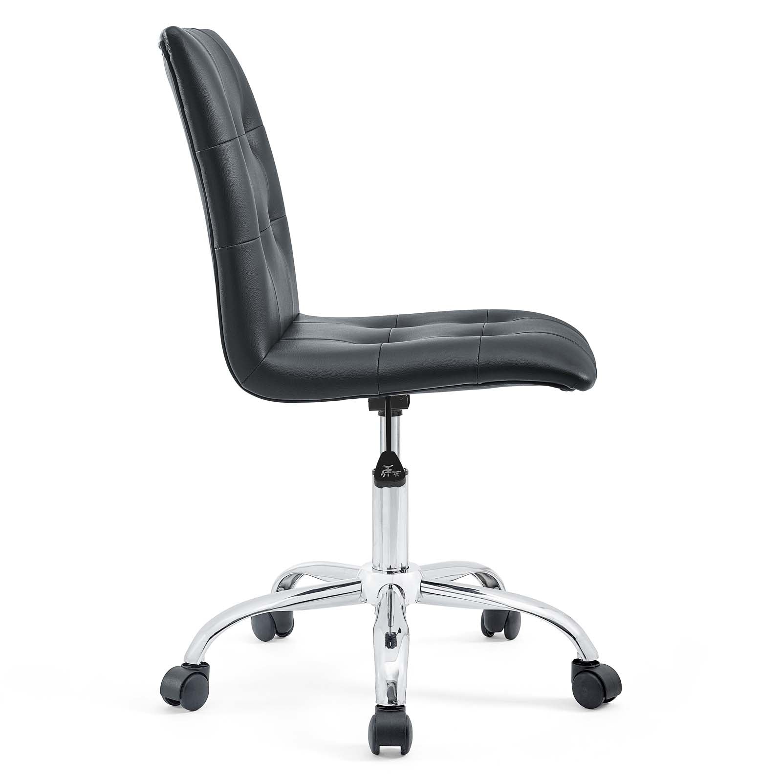 Modway Task Chairs - Prim Armless Mid Back Office Chair Black