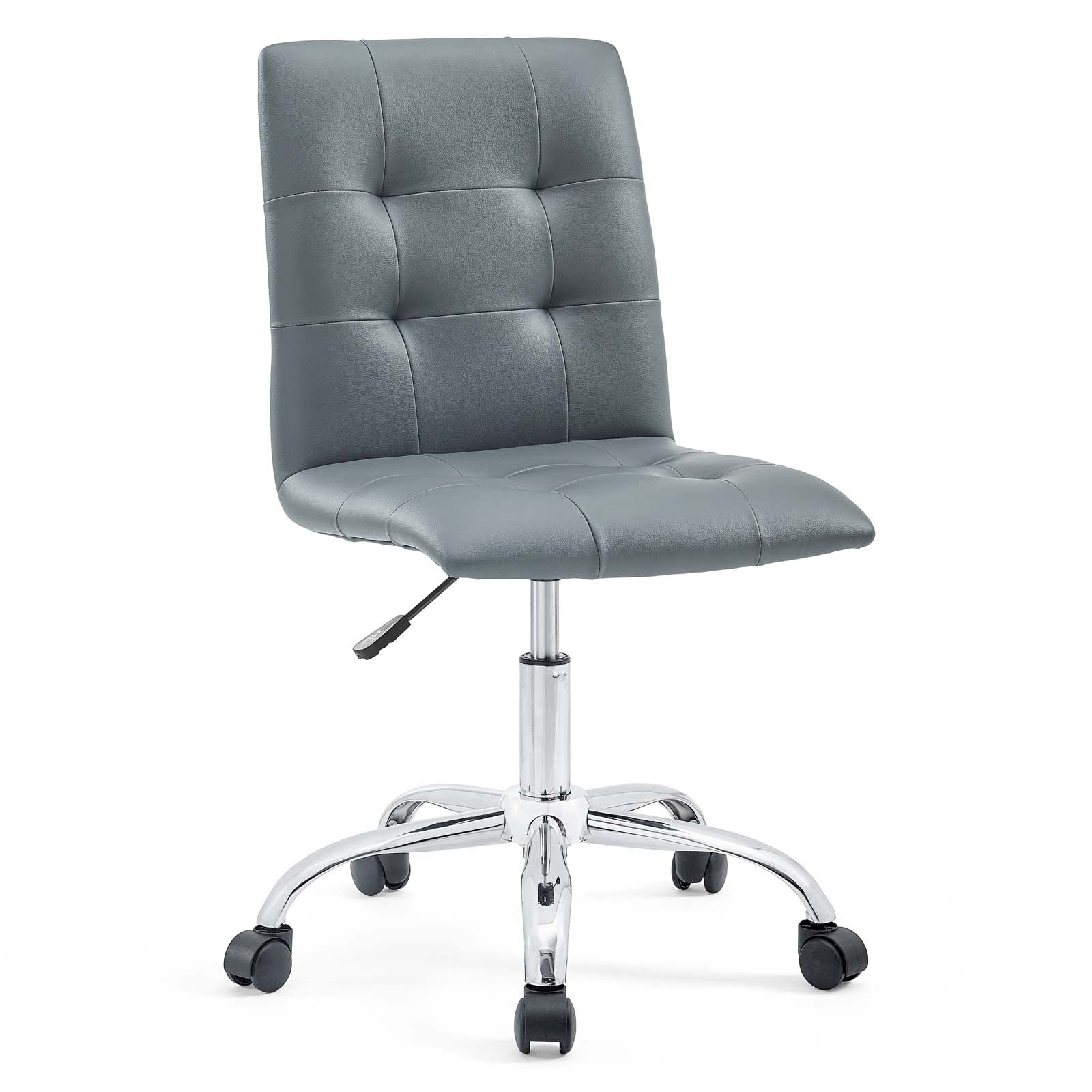 Modway Task Chairs - Prim Armless Mid Back Office Chair Gray