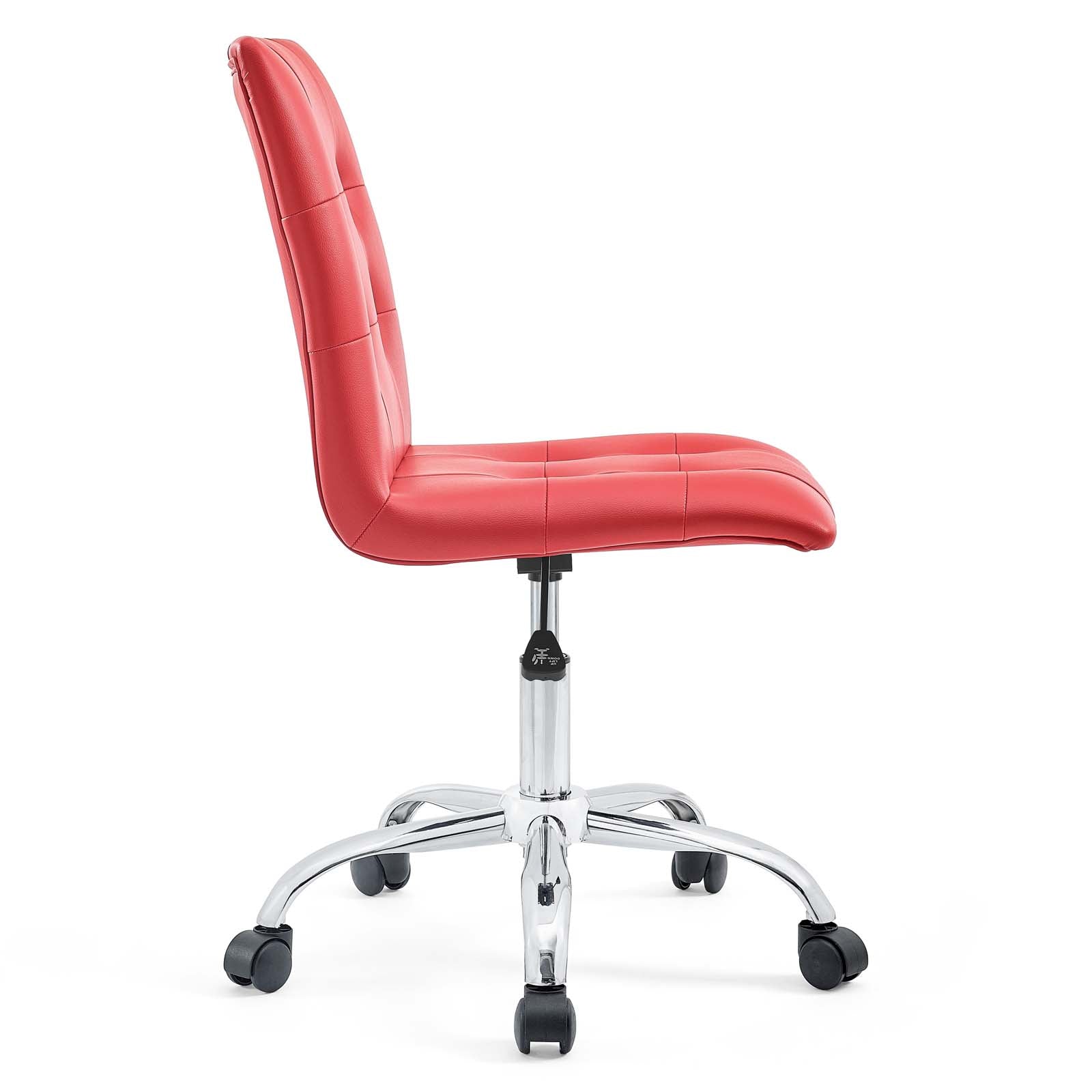 Modway Task Chairs - Prim Armless Mid Back Office Chair Red