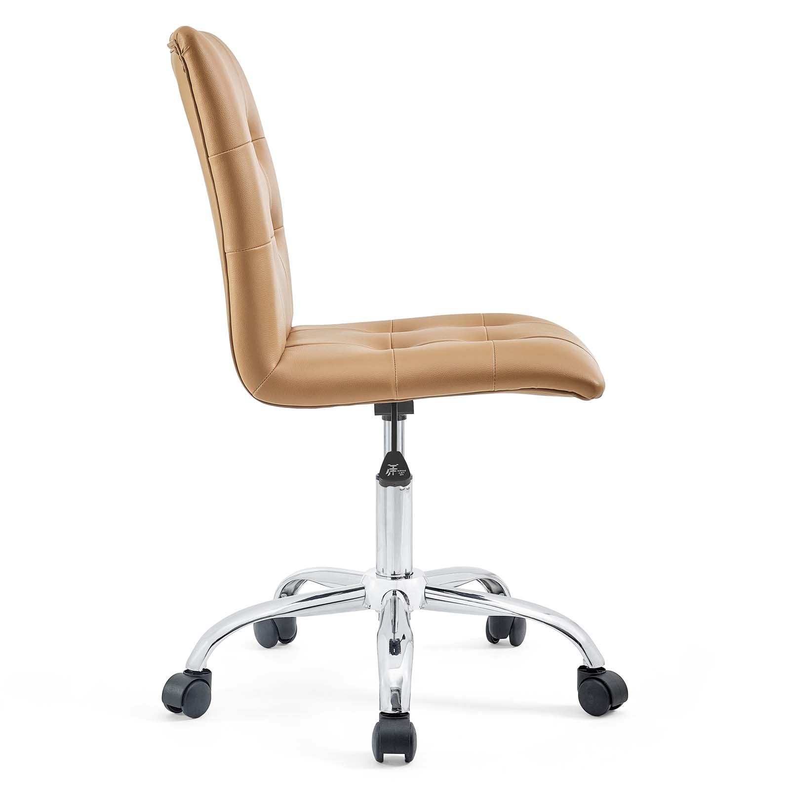 Modway Task Chairs - Prim Armless Mid Back Office Chair Tan