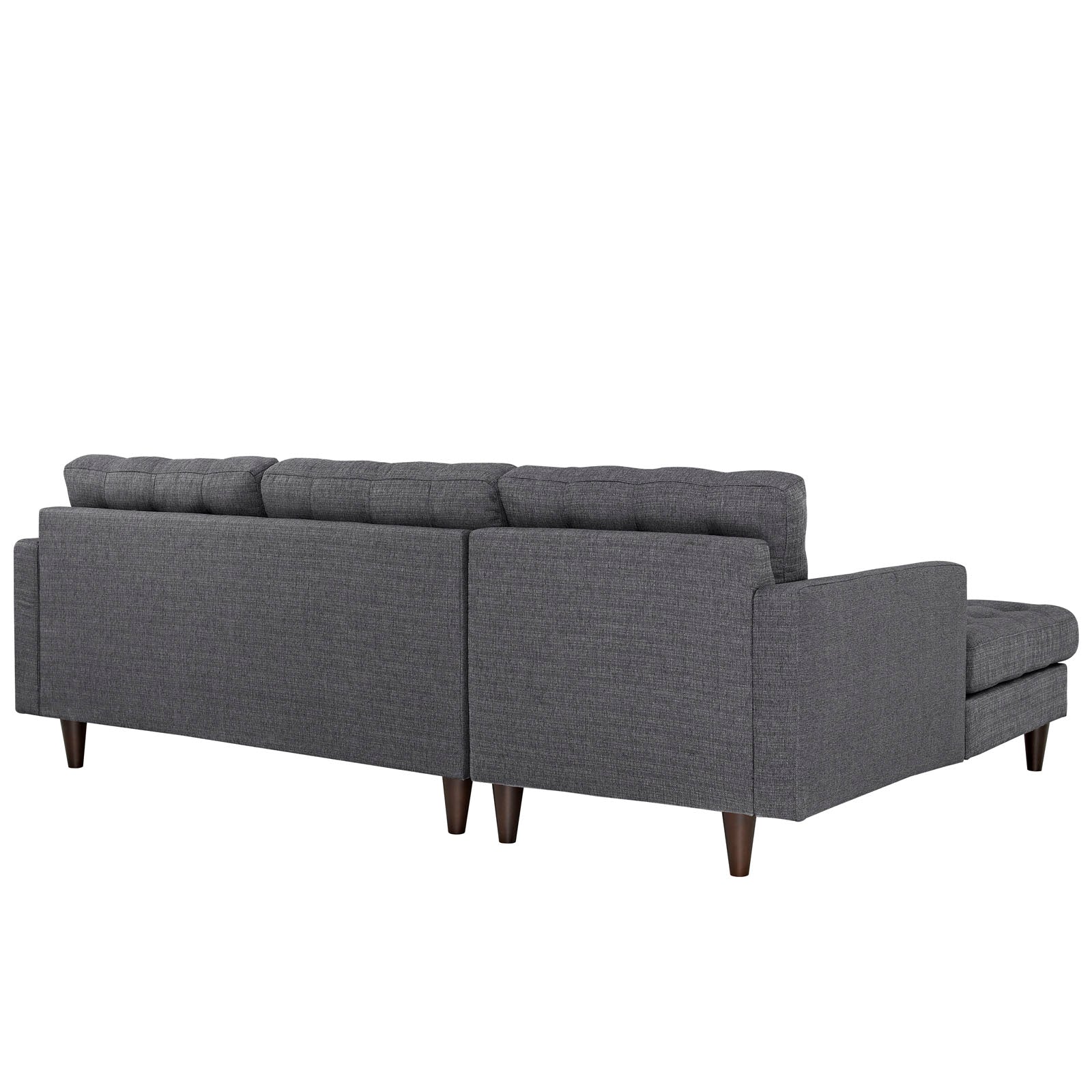 Modway Sectional Sofas - Empress Left-Extended Upholstered Fabric Sectional Sofa Gray