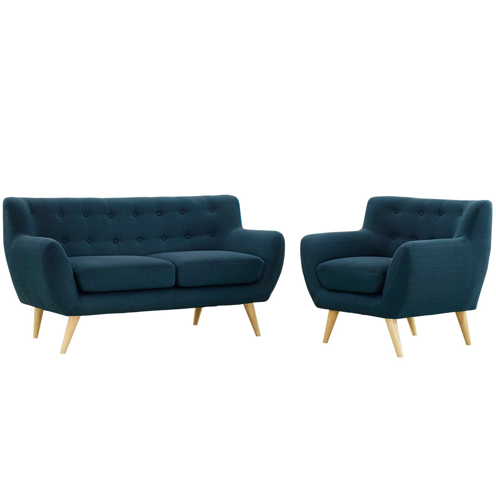 Modway Living Room Sets - Remark 2 Piece 96" W Living Room Set Azure