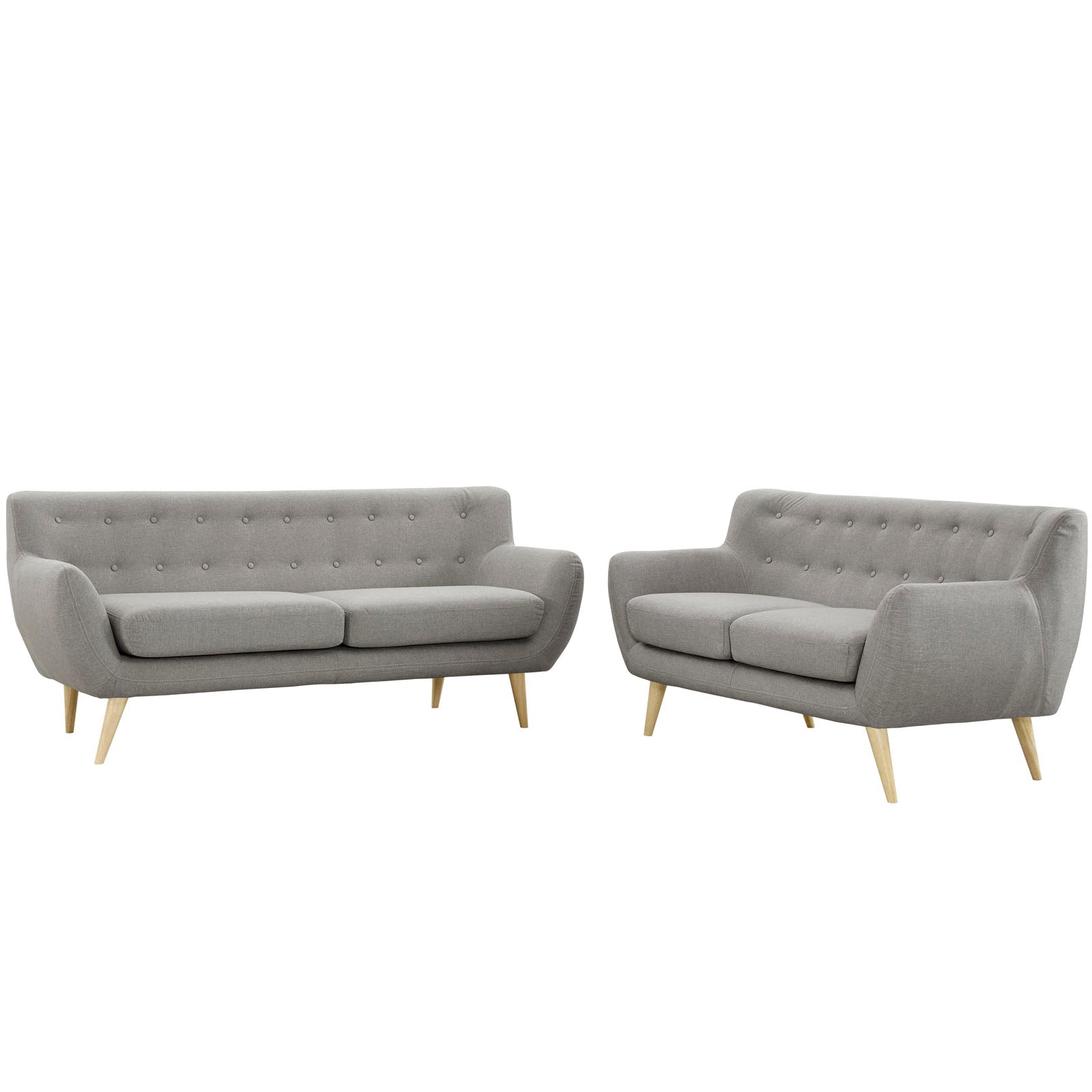 Modway Living Room Sets - Remark 2 Piece Living Room Set Light Gray