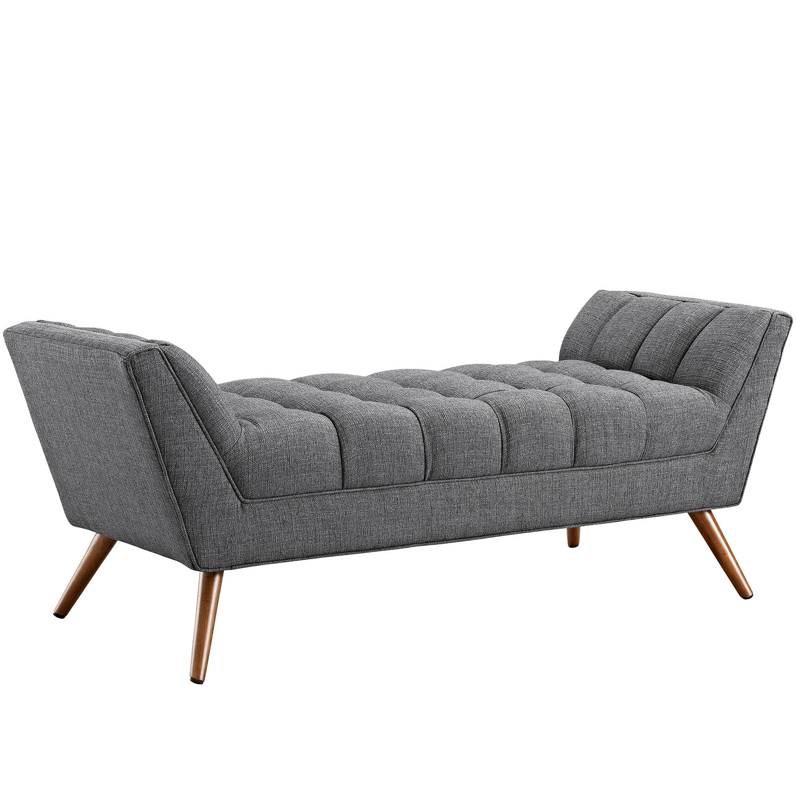 Modway Benches - Response Medium Upholstered Fabric Bench Gray