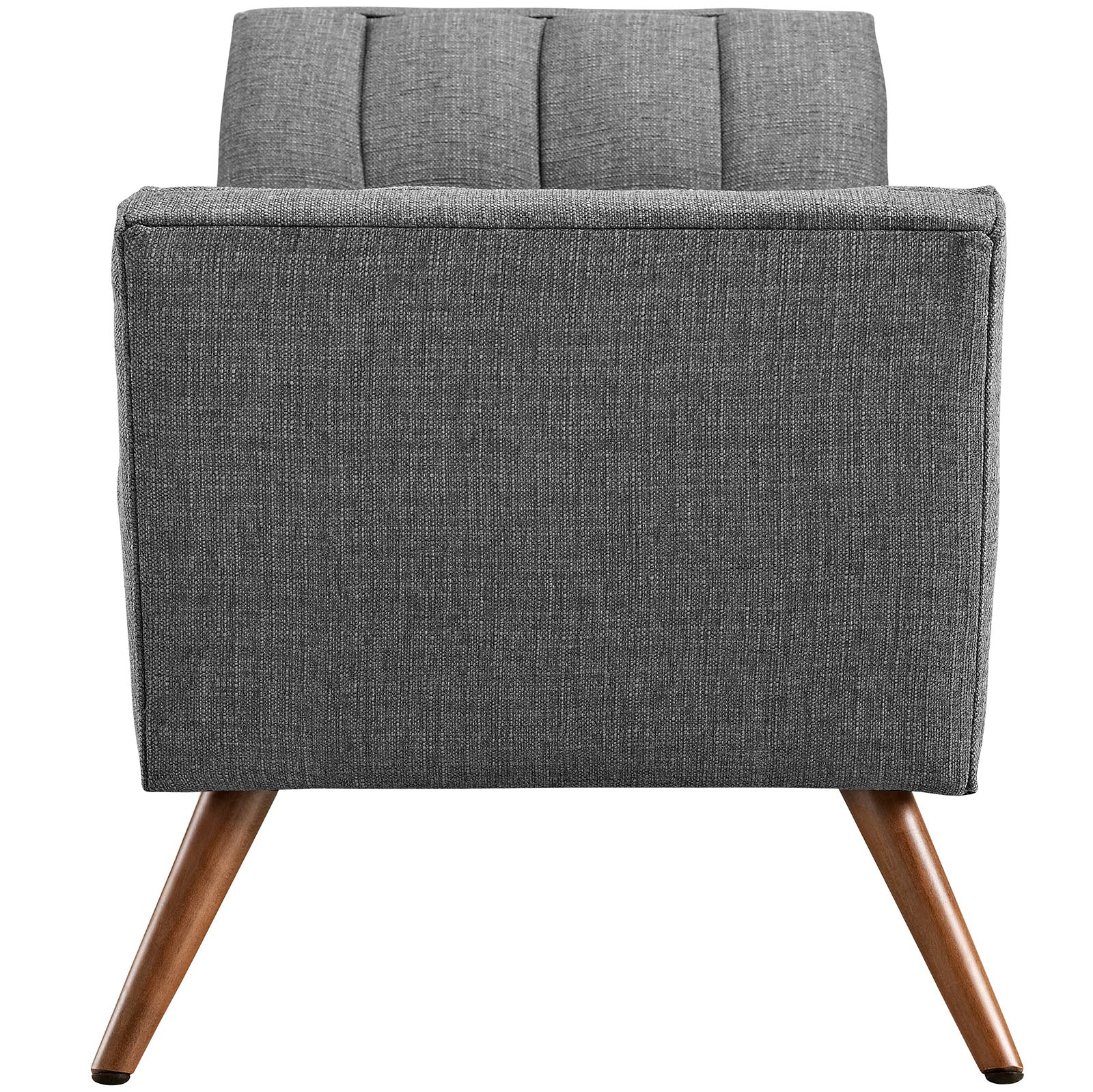Modway Benches - Response Medium Upholstered Fabric Bench Gray