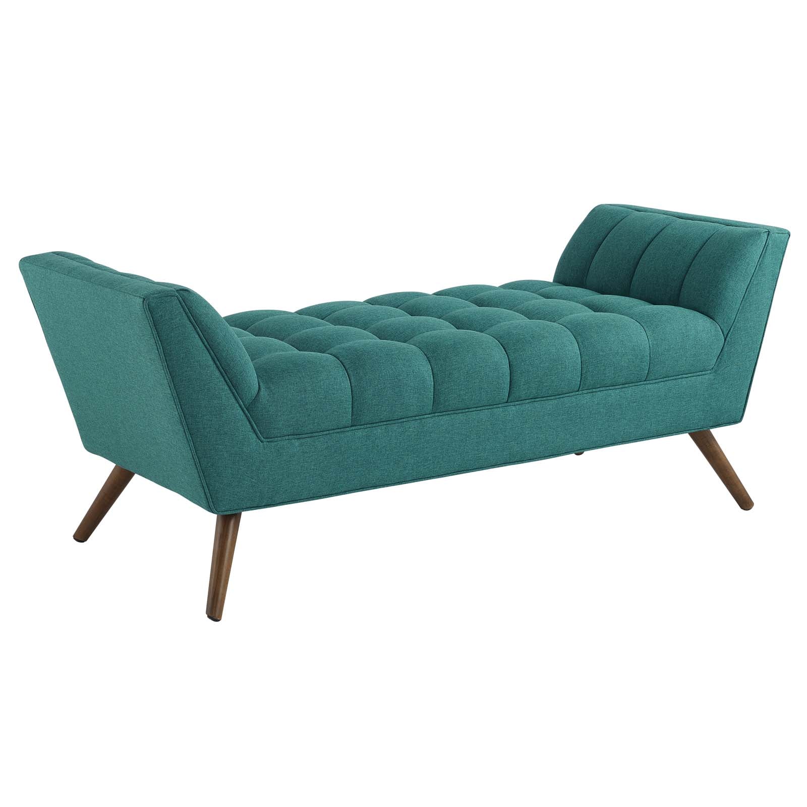 Modway Benches - Response Medium Upholstered Fabric Bench Teal