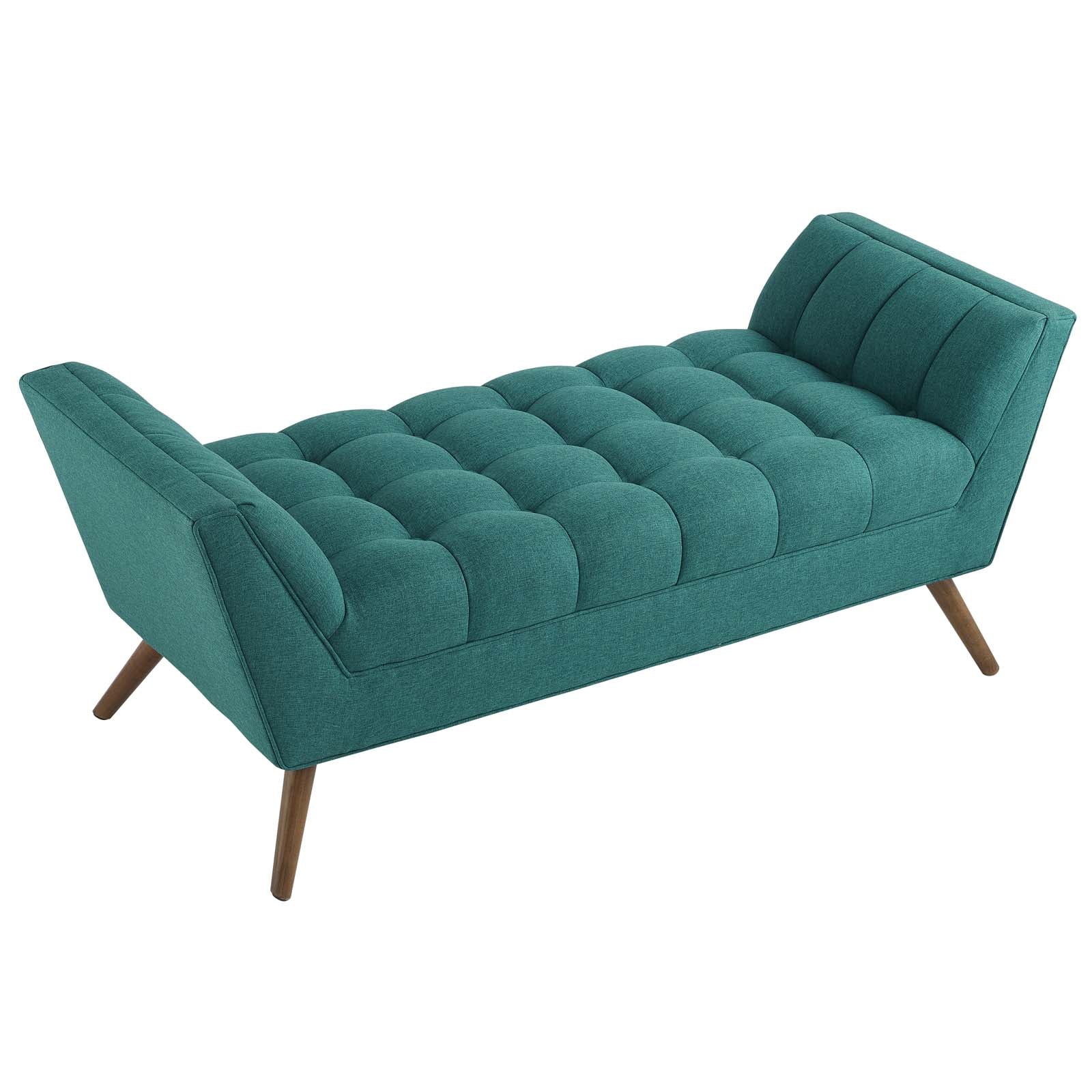 Modway Benches - Response Medium Upholstered Fabric Bench Teal