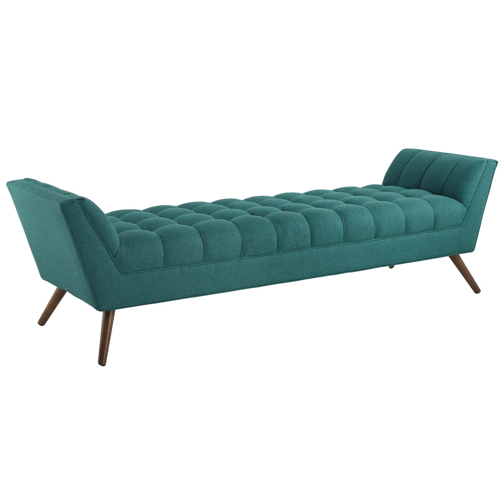 Modway Benches - Response Upholstered Fabric Bench Teal