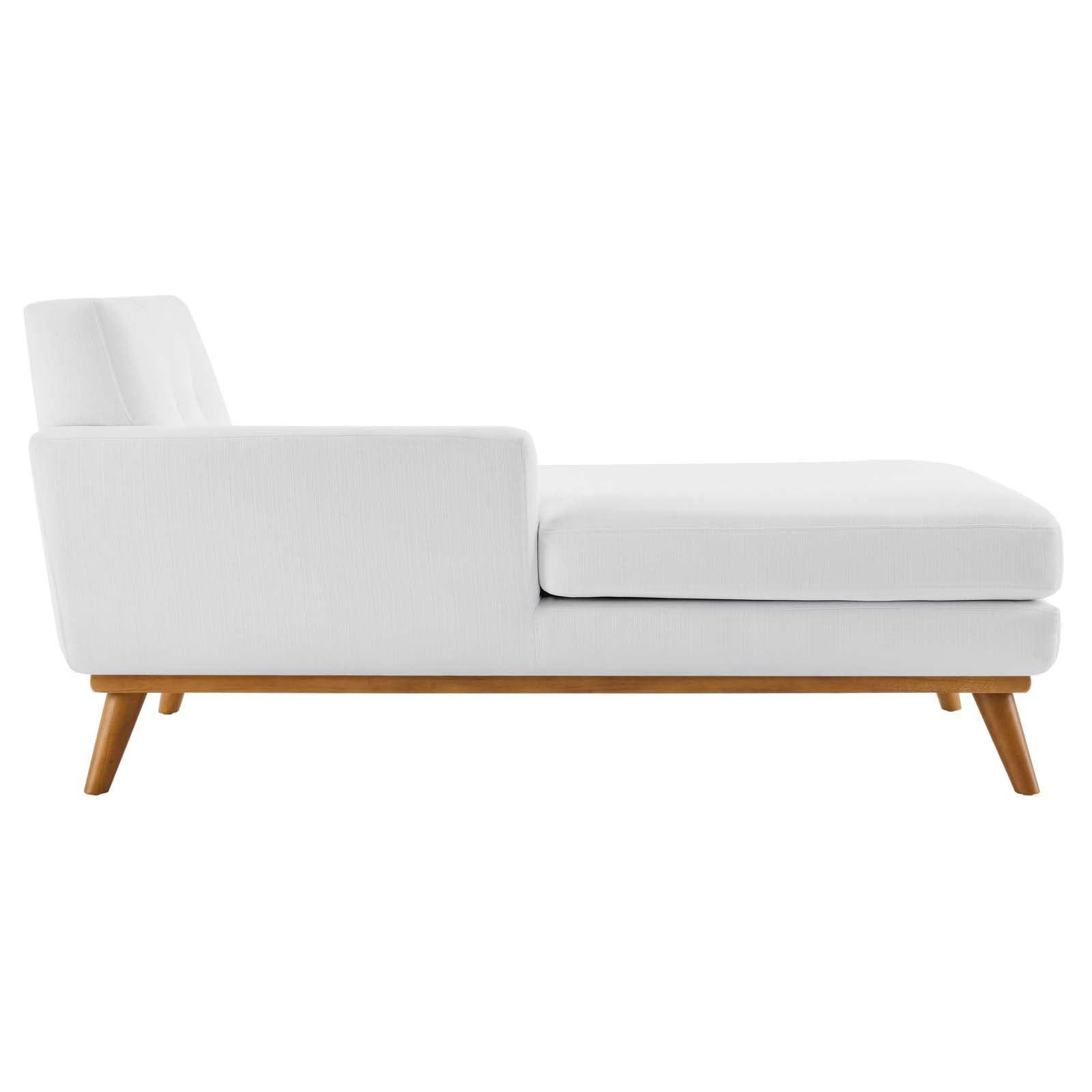 Modway Accent Chairs - Engage Left-Facing Upholstered Fabric Chaise White