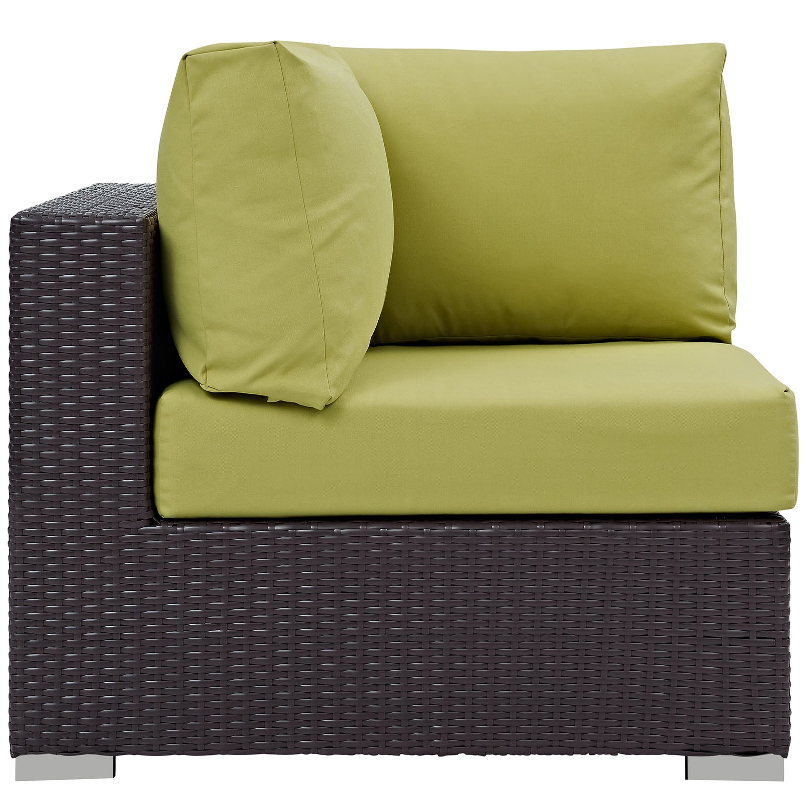 Modway Outdoor Chairs - Convene Outdoor Patio Corner Espresso Peridot