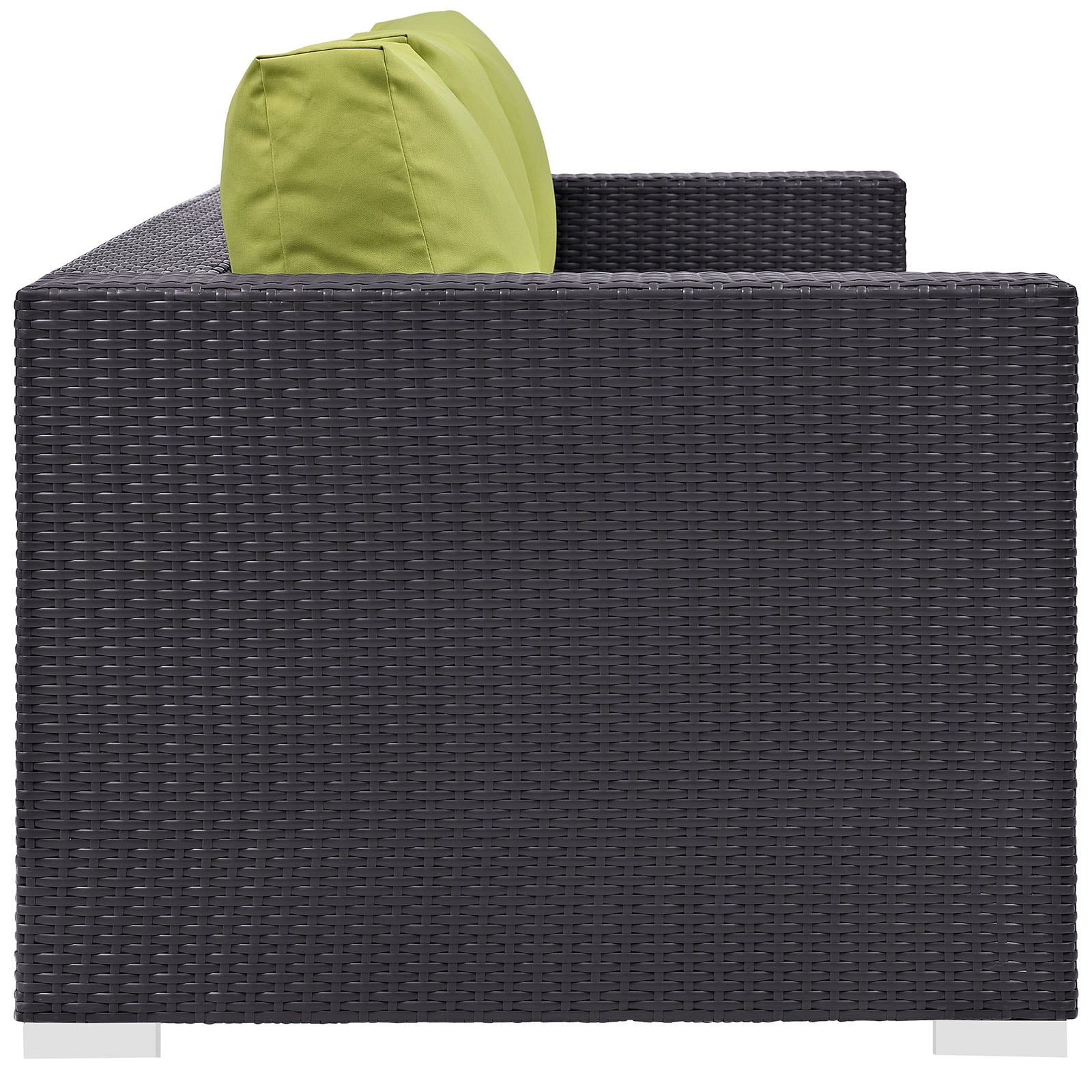 Modway Outdoor Sofas - Convene Outdoor Patio Sofa Espresso Peridot