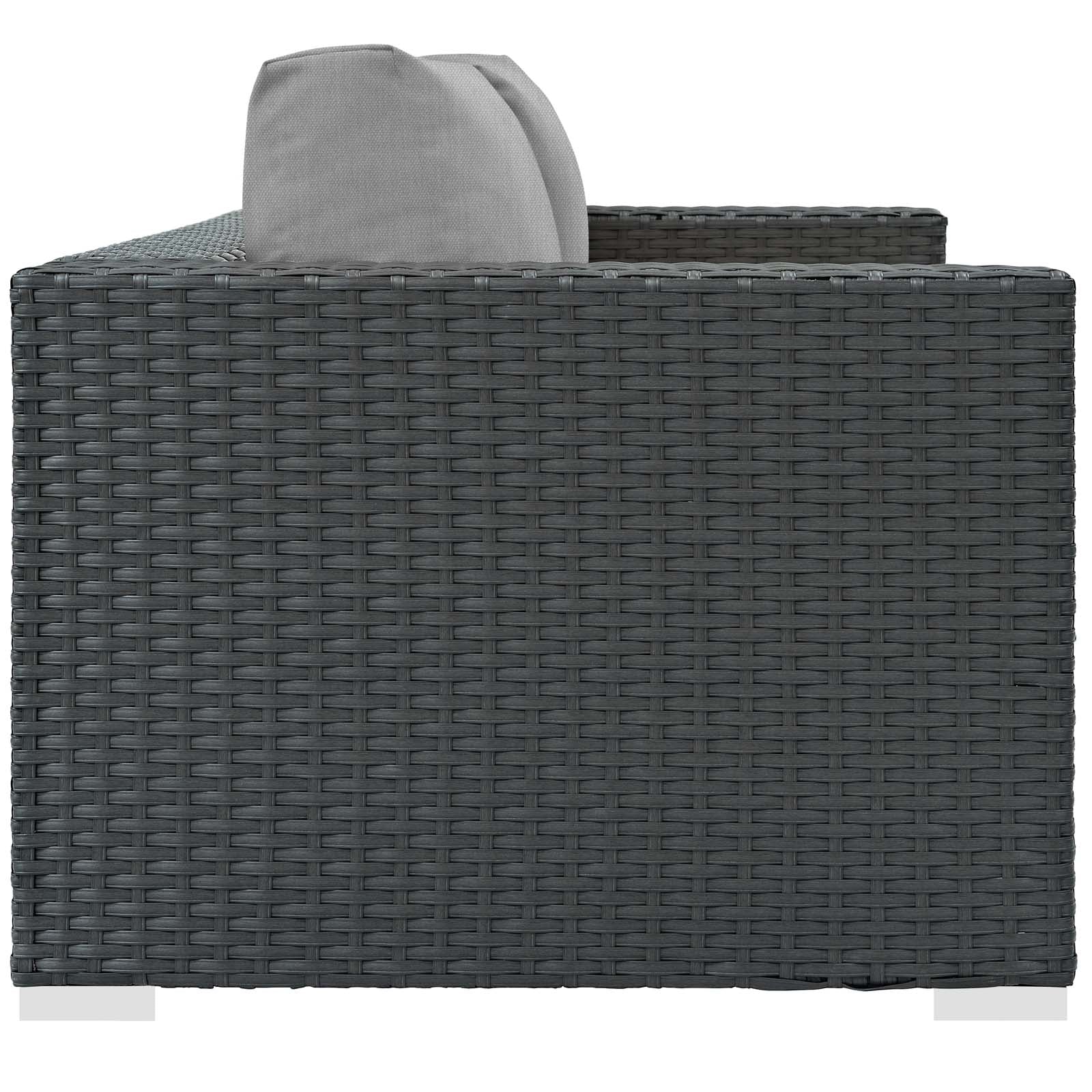 Modway Outdoor Sofas - Sojourn Outdoor Patio Sunbrella Loveseat Canvas Gray