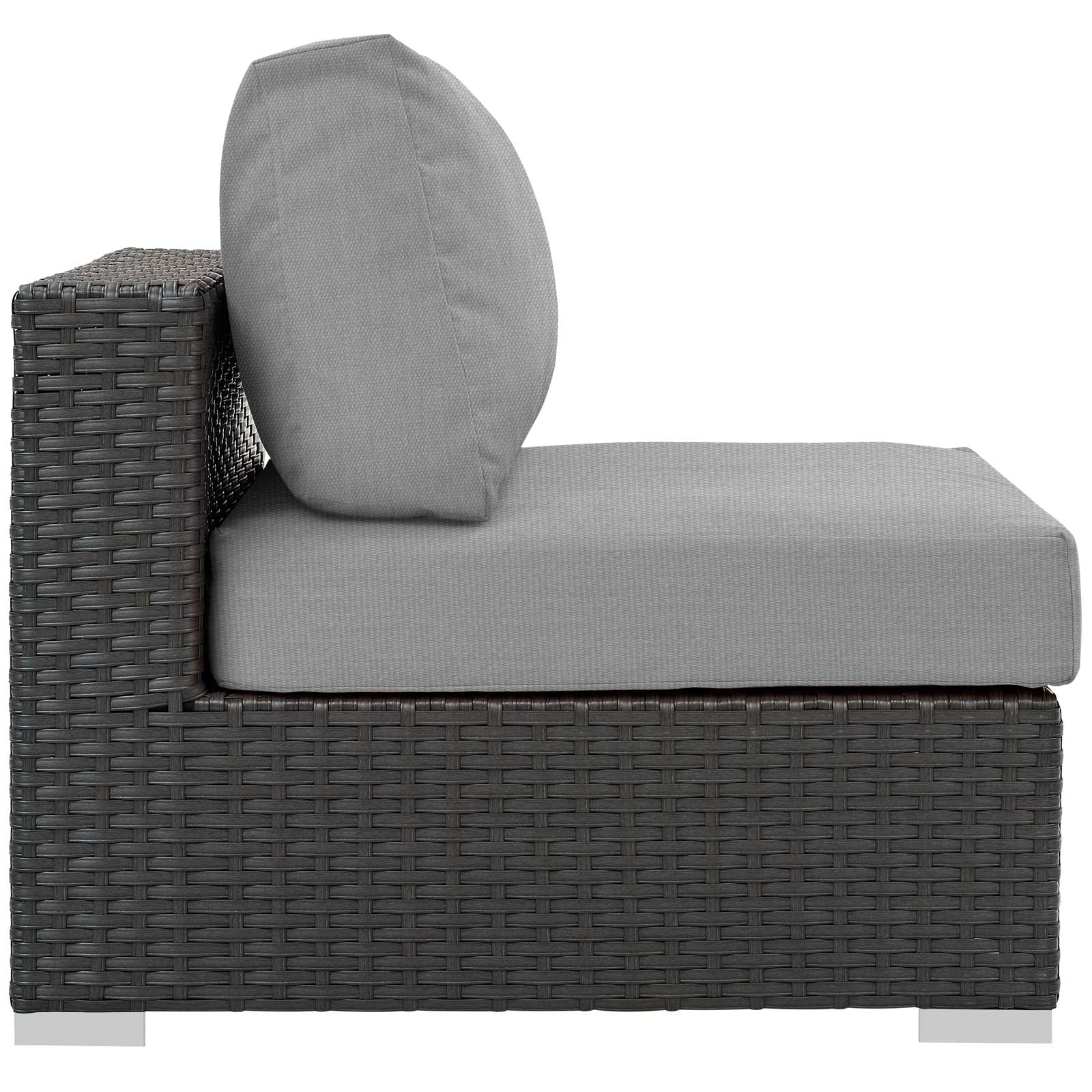 Modway Outdoor Chairs - Sojourn Outdoor Patio Fabric Sunbrella Armless Canvas Gray