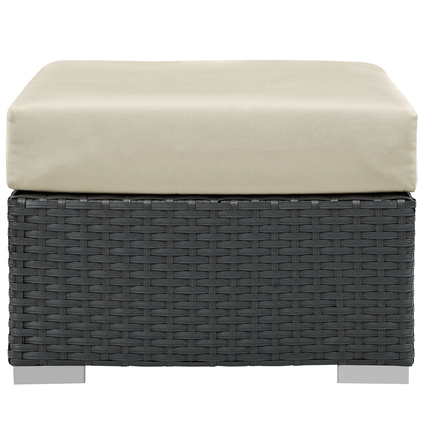Modway Outdoor Stools & Benches - Sojourn Outdoor Patio Sunbrella Ottoman Canvas Antique Beige