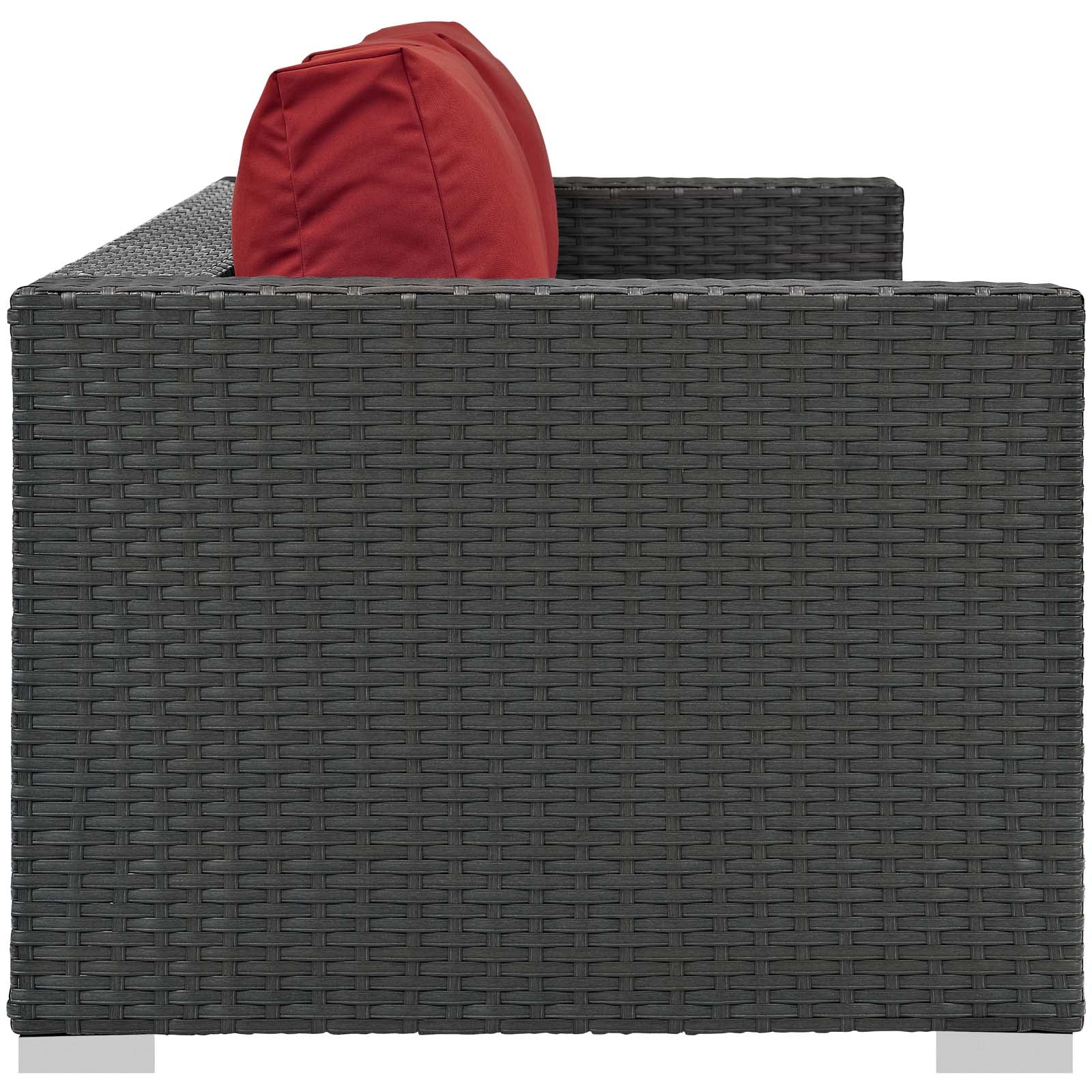 Modway Outdoor Sofas - Sojourn Outdoor Patio Sunbrella Sofa Canvas Red