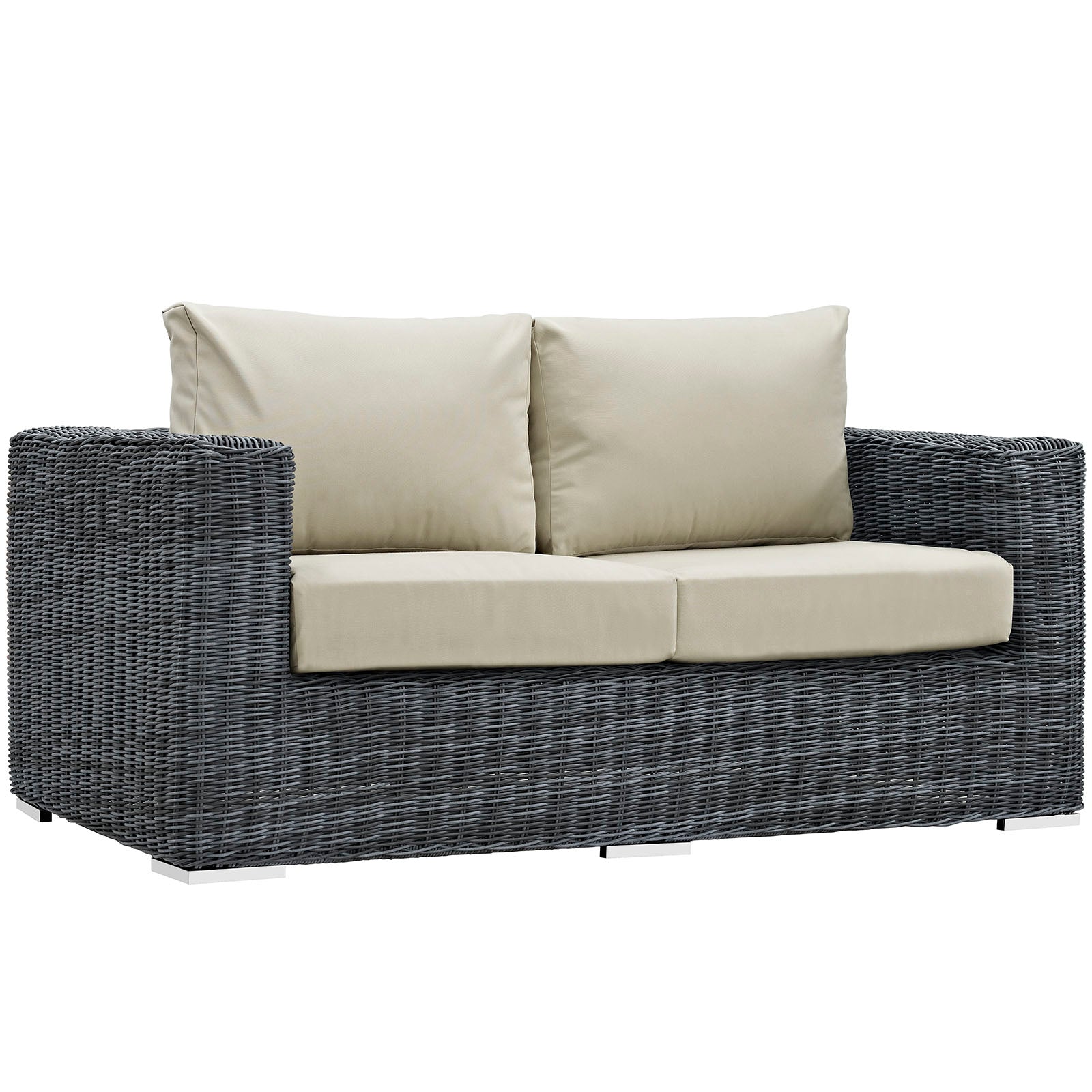 Modway Outdoor Sofas - Summon Outdoor Patio Sunbrella Loveseat Canvas Antique Beige