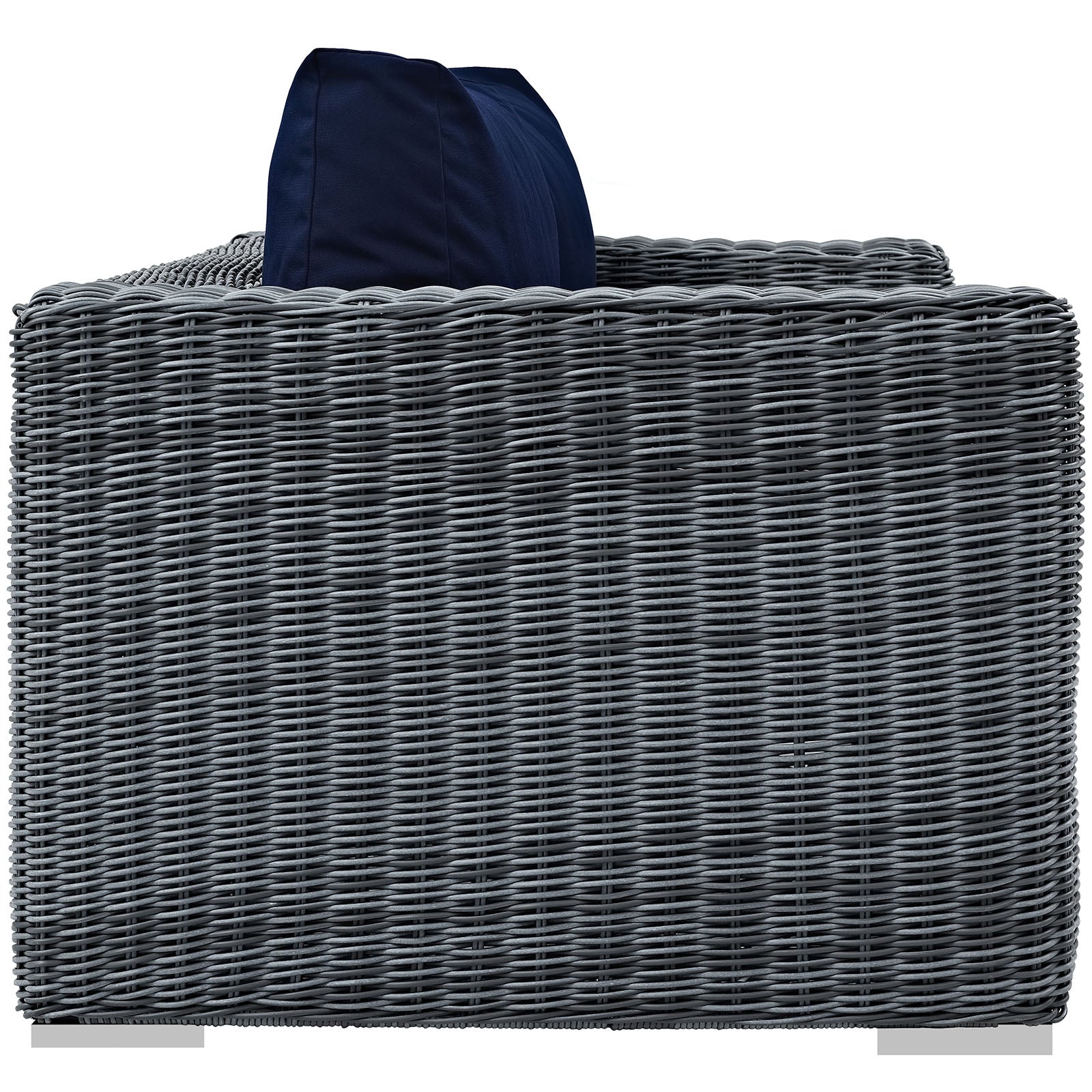 Modway Outdoor Sofas - Summon Outdoor Patio Sunbrella Loveseat Canvas Navy