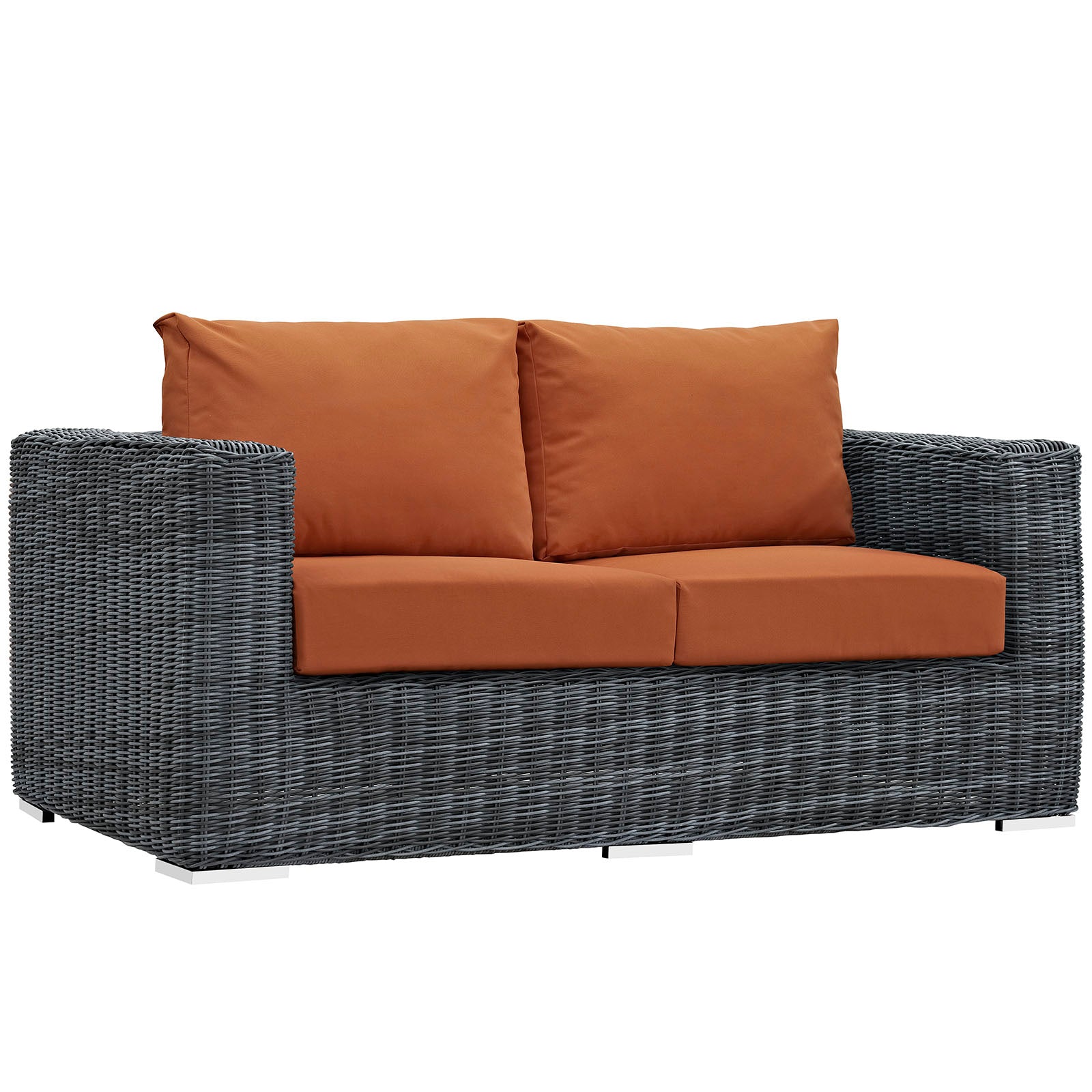Modway Outdoor Sofas - Summon Outdoor Patio Sunbrella Loveseat Canvas Tuscan