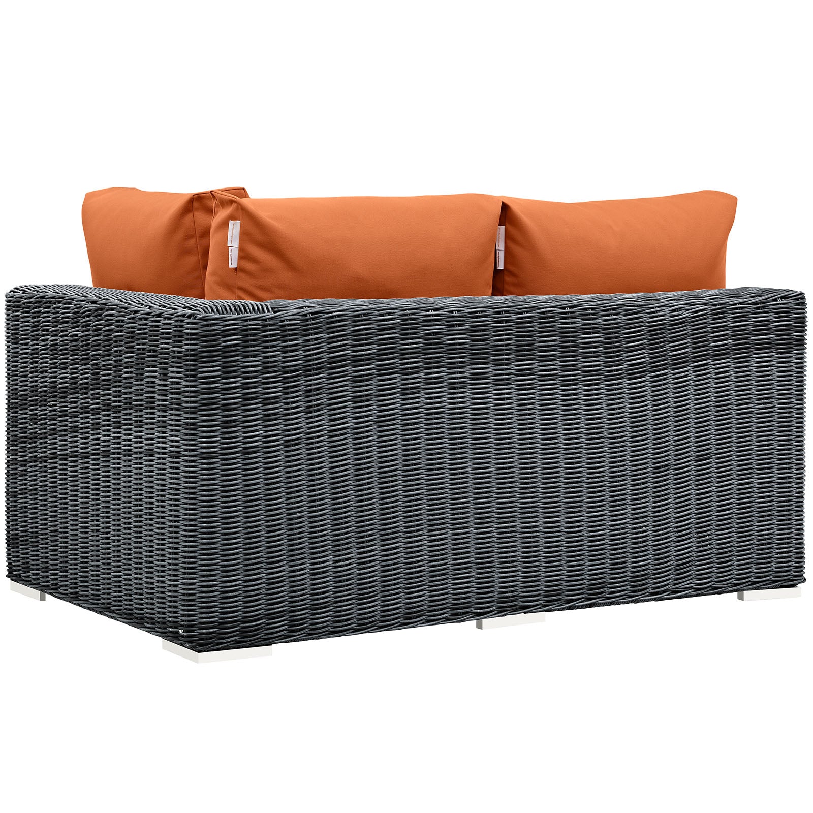 Modway Outdoor Sofas - Summon Outdoor Patio Sunbrella Right Arm Loveseat Canvas Tuscan