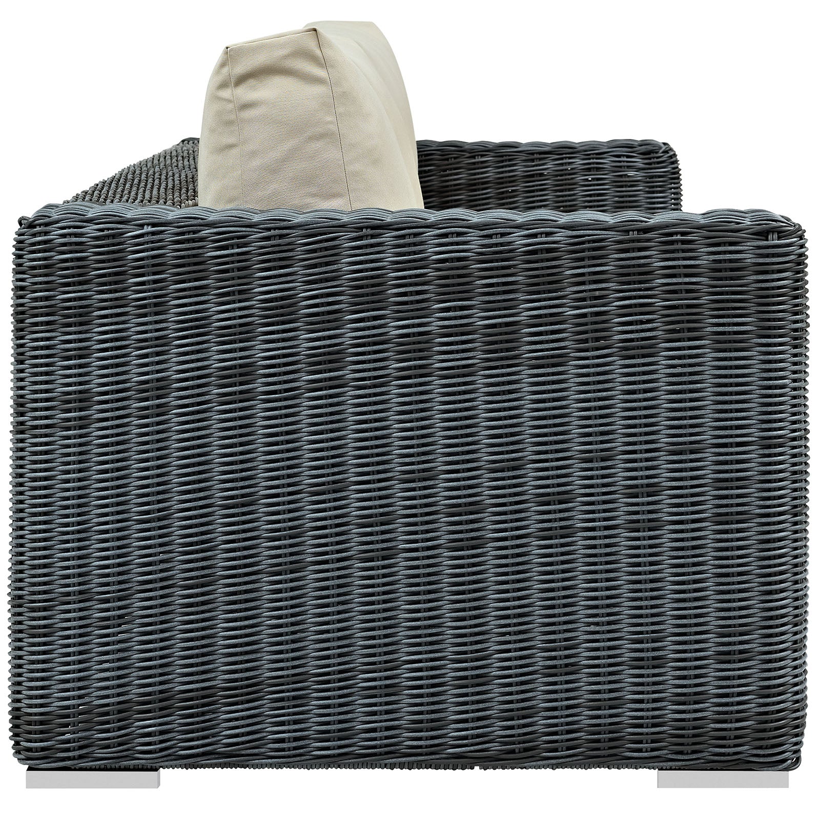 Modway Outdoor Sofas - Summon Outdoor Patio Sunbrella Sofa Canvas Antique Beige