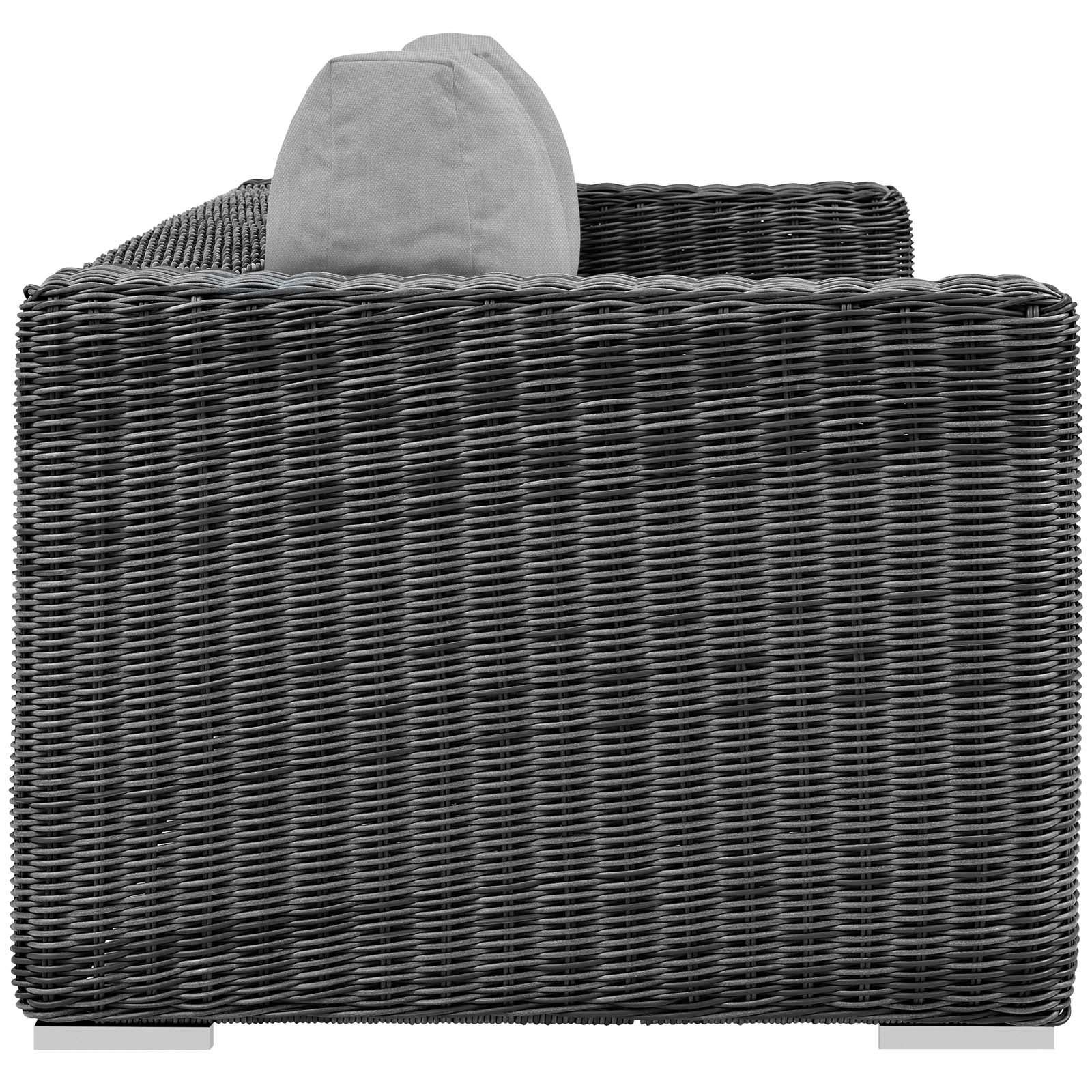 Modway Outdoor Sofas - Summon Outdoor Patio Sunbrella Sofa Canvas Gray