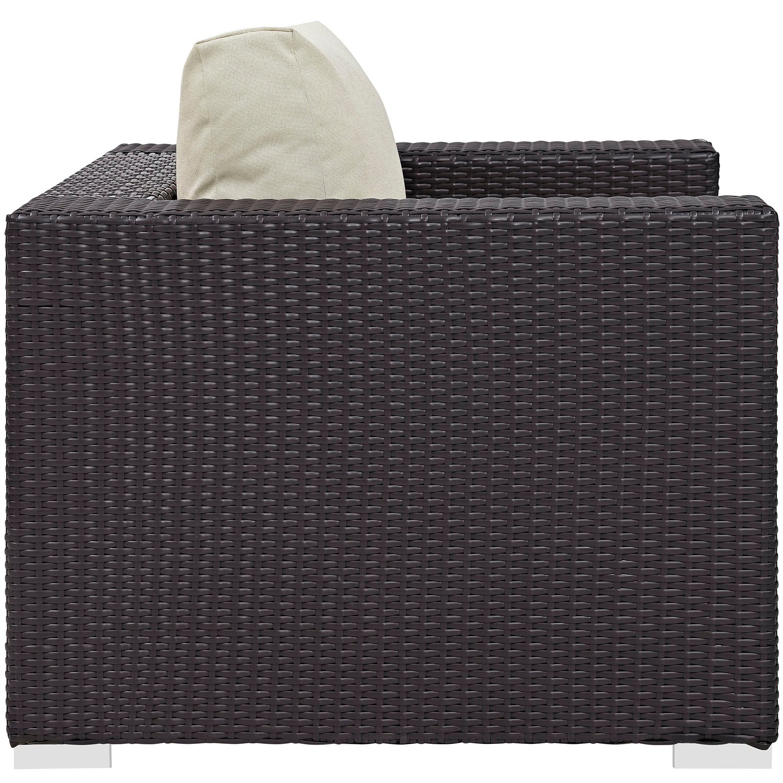Modway Outdoor Chairs - Convene Outdoor Patio Armchair Espresso Beige