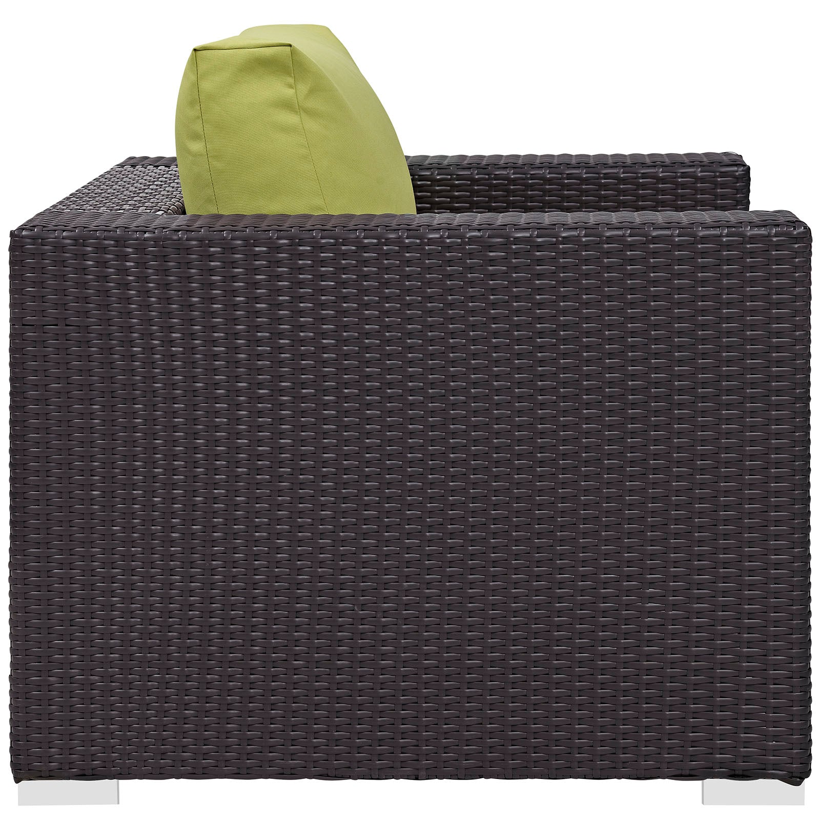 Modway Outdoor Chairs - Convene Outdoor Patio Armchair Espresso Peridot