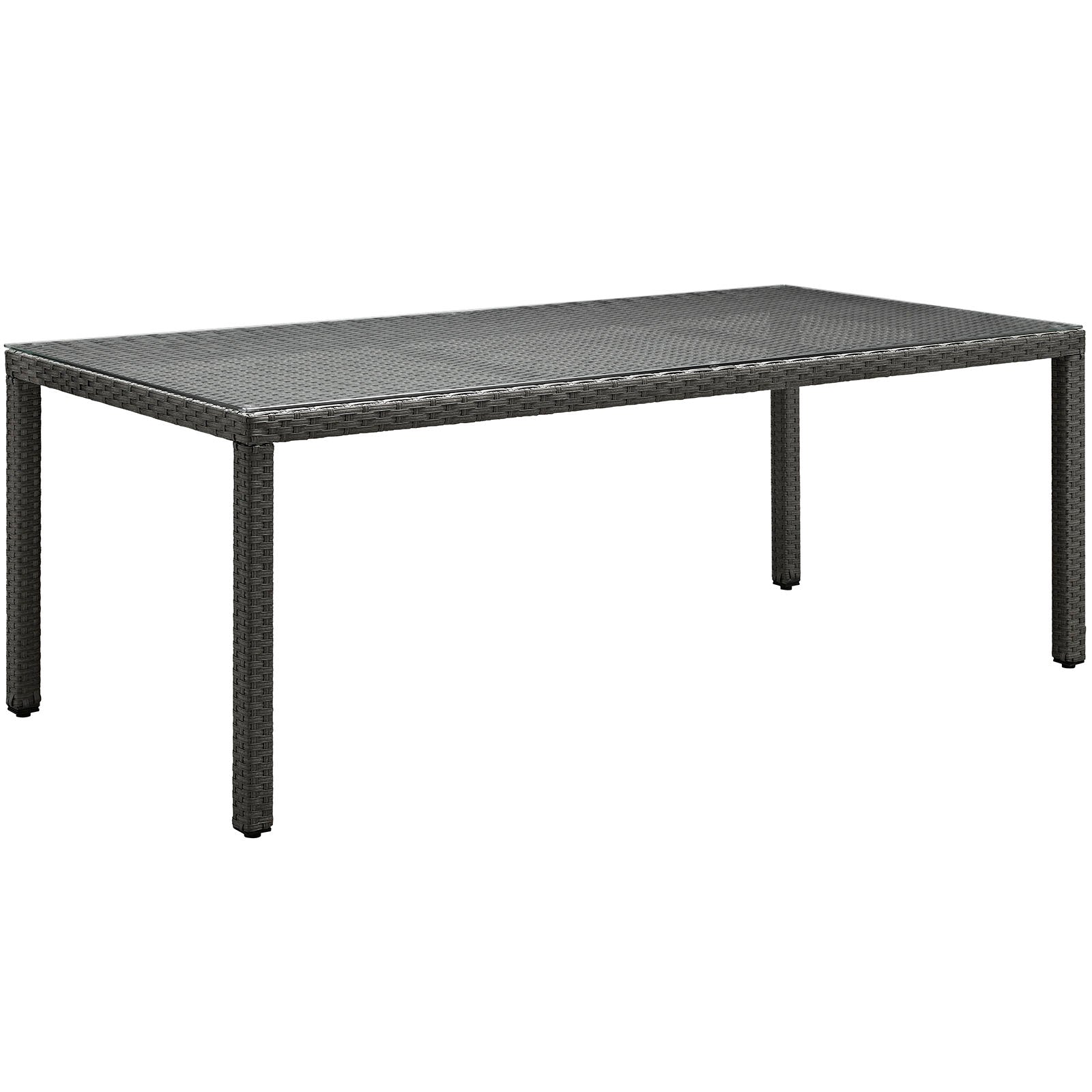 Modway Outdoor Dining Tables - Sojourn 82" Outdoor Dining Table Chocolate