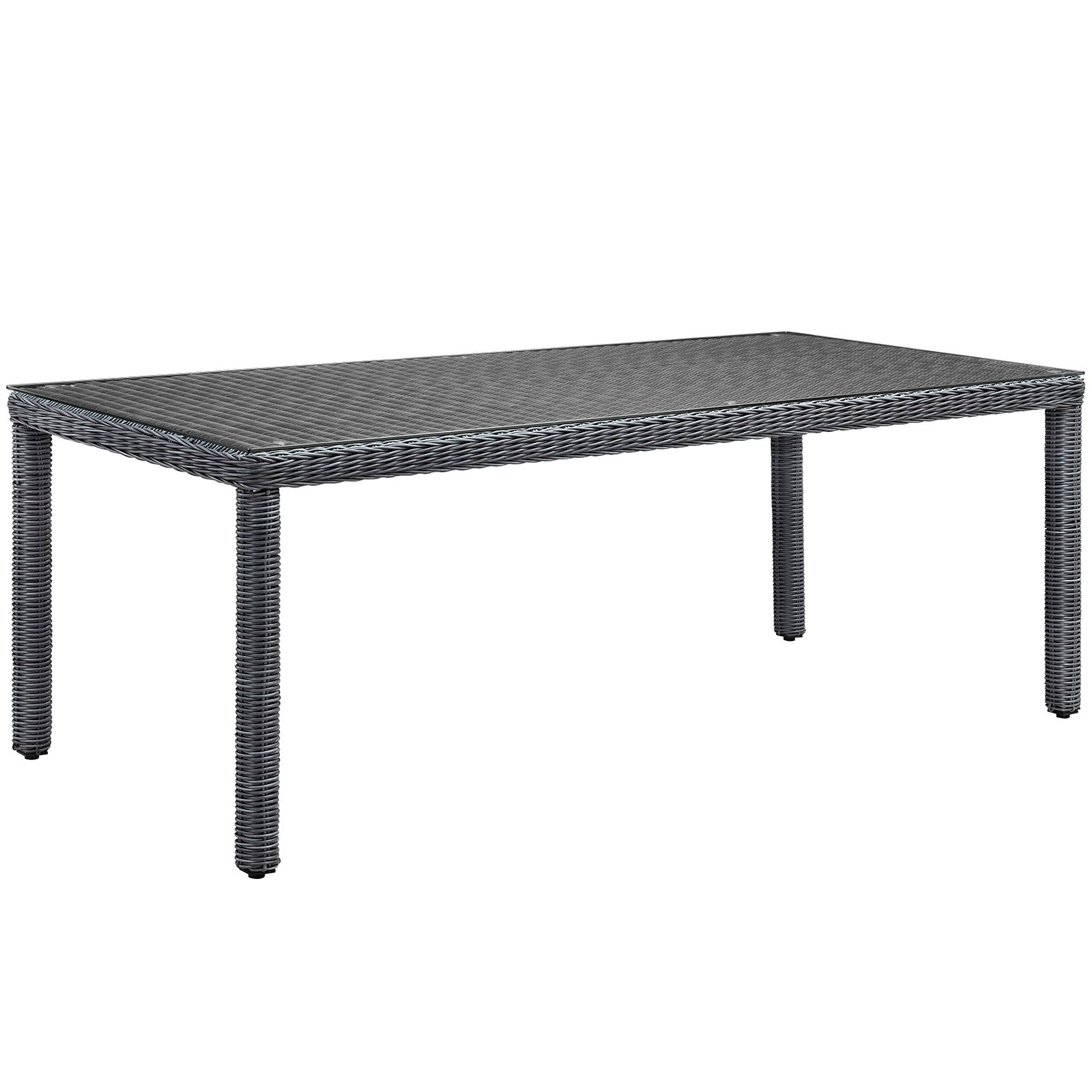 Modway Outdoor Dining Tables - Summon 83" Outdoor Dining Table Gray