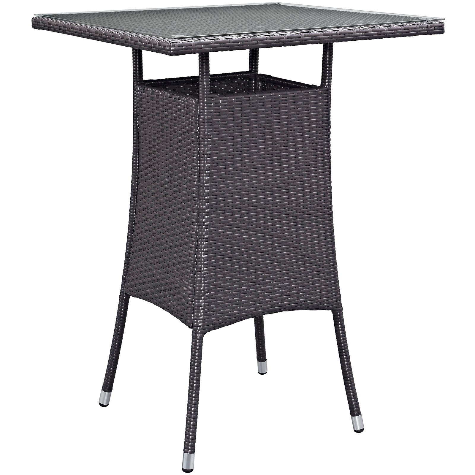 Modway Outdoor Bar Tables - Convene Small Outdoor Bar Table Espresso