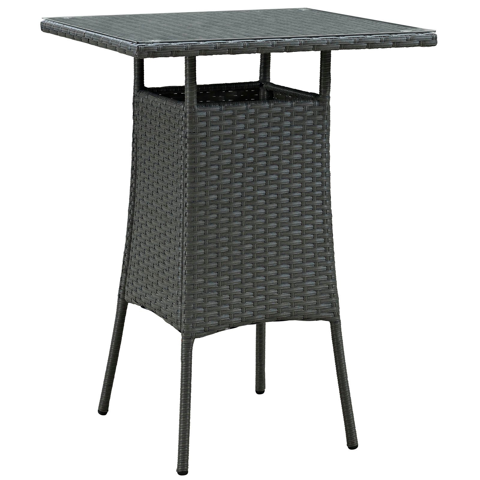 Modway Outdoor Bar Tables - Sojourn Small Outdoor Bar Table Chocolate