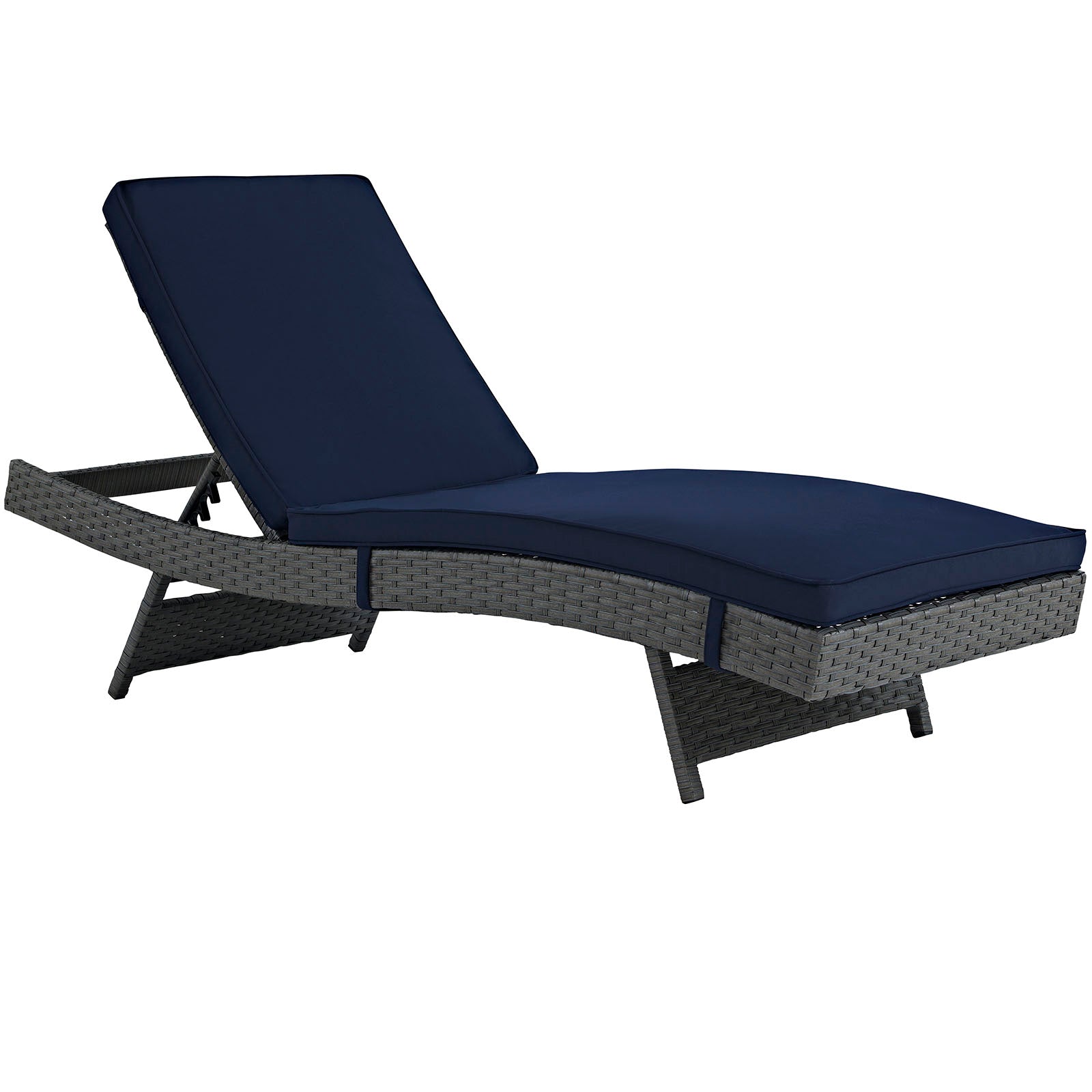 Modway Outdoor Loungers - Sojourn Outdoor Sunbrella Chaise Canvas Navy